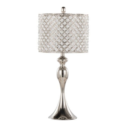 Ashland Square Crystal Table Lamp Set | Square Crystal Hourglass Table Lamp Set of 2