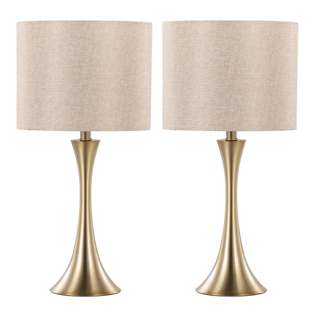Lenuxe Hourglass Table Lamp Set | Contemporary Table Lamp Set of 2