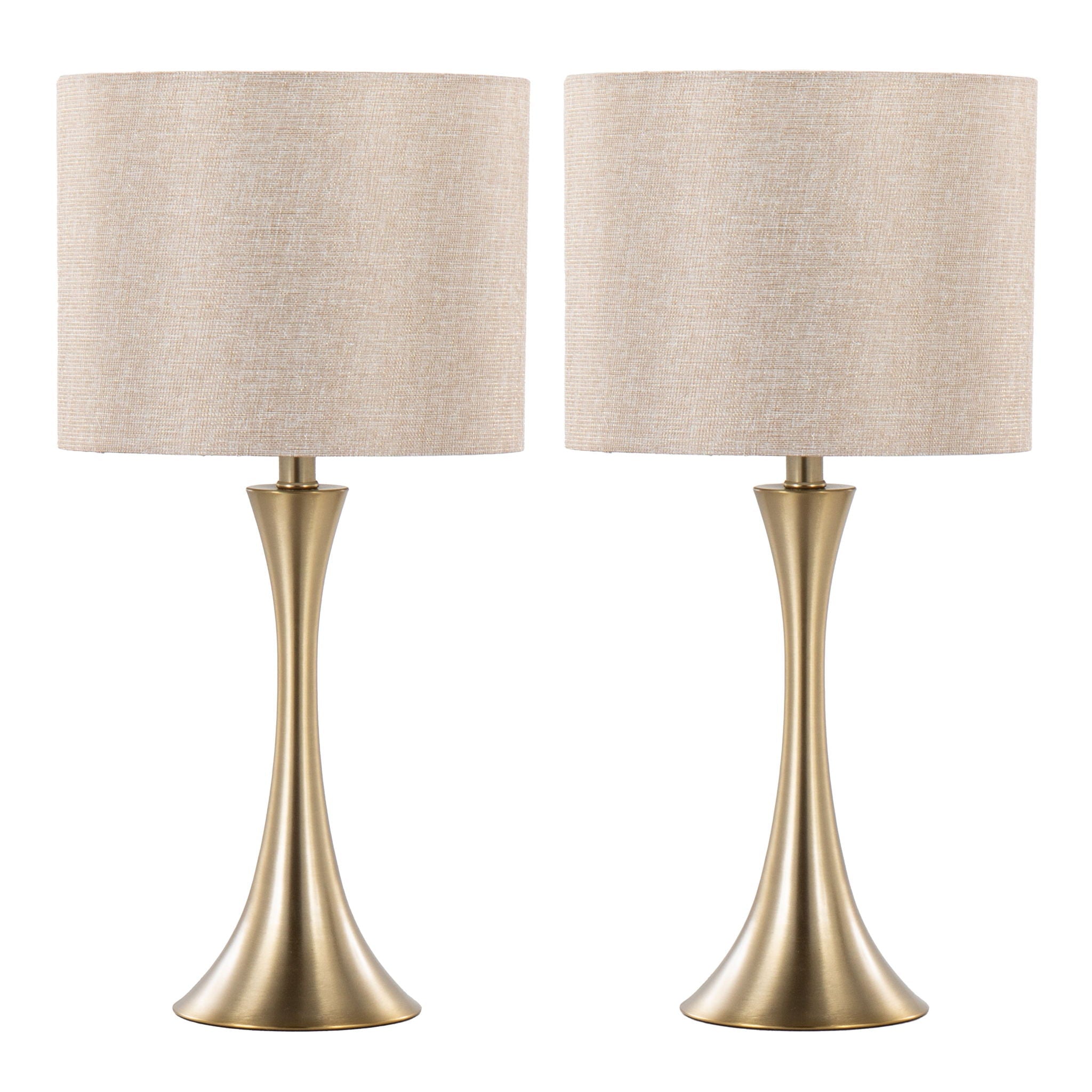 Lenuxe Hourglass Table Lamp Set | Contemporary Table Lamp Set of 2