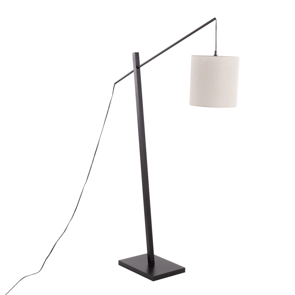 Arturo Wood Base Floor Lamp | Contemporary Wood & Metal Floor Lamp