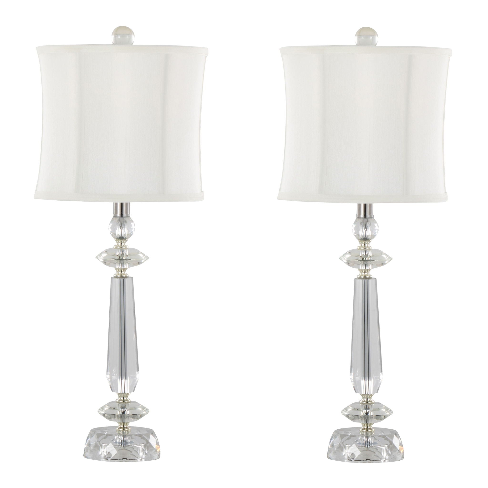 Karat Crystal Table Lamp Set | Faceted Crystal Table Lamp Set of 2