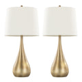 Pebble Table Lamp Set | Teardrop Metal Contemporary Table Lamp Set of 2