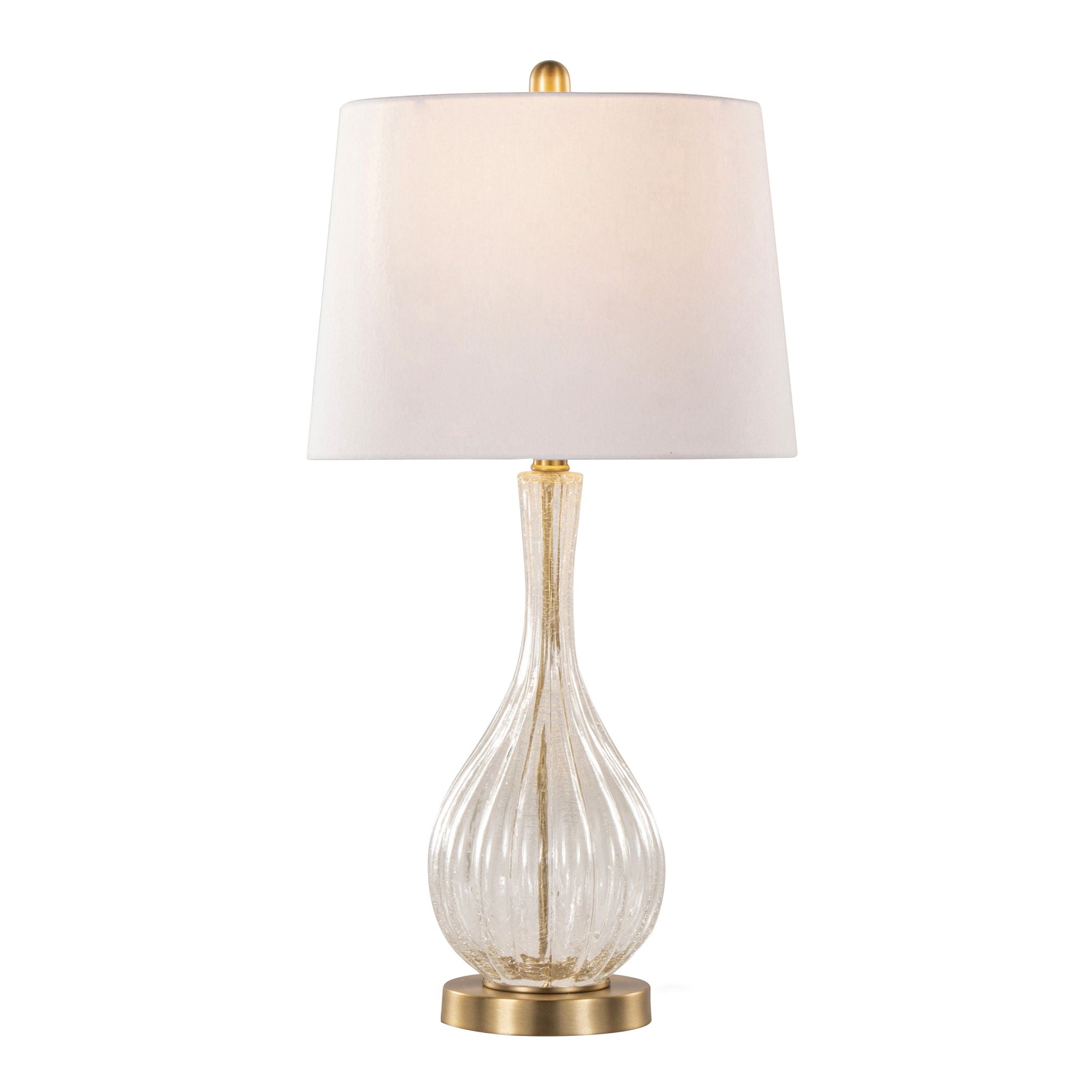 Jenny Crackle Glass Table Lamp Set | Contemporary Glass Table Lamp Set of 2