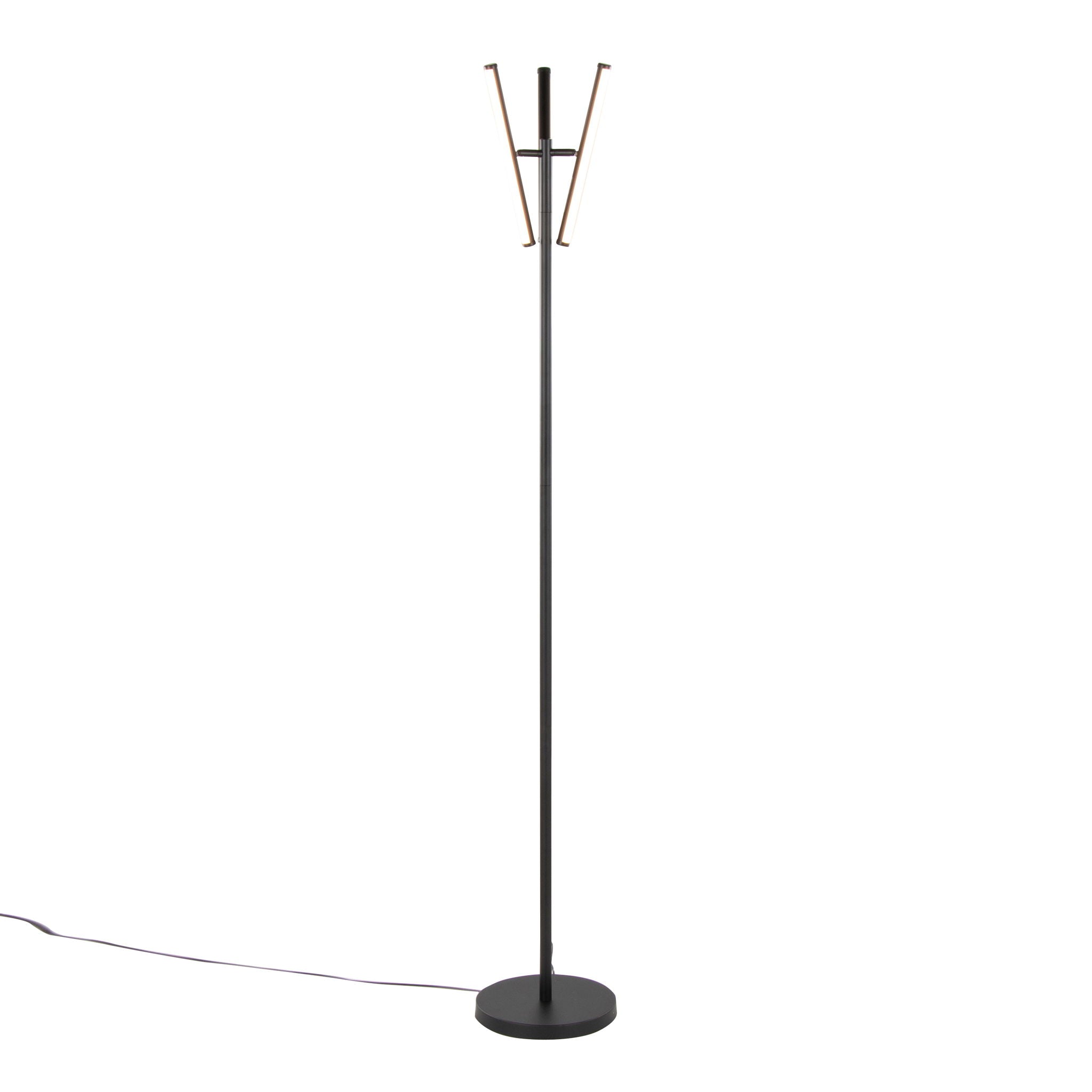 Icicle Swivel Floor Lamp | Adjustable Swivel Head Contemporary Floor Lamp