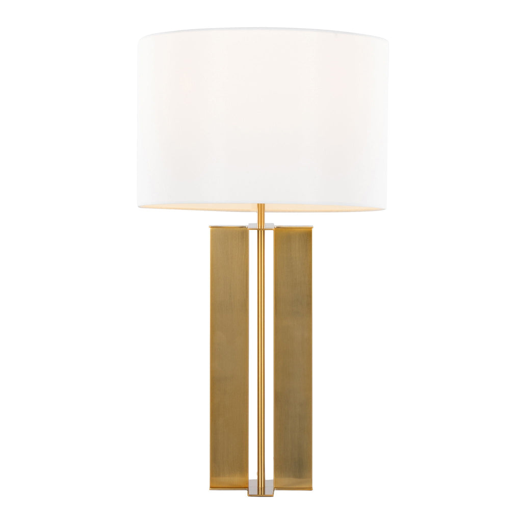 Cosmo Art Deco Table Lamp | Vertical Metal Contemporary Table Lamp
