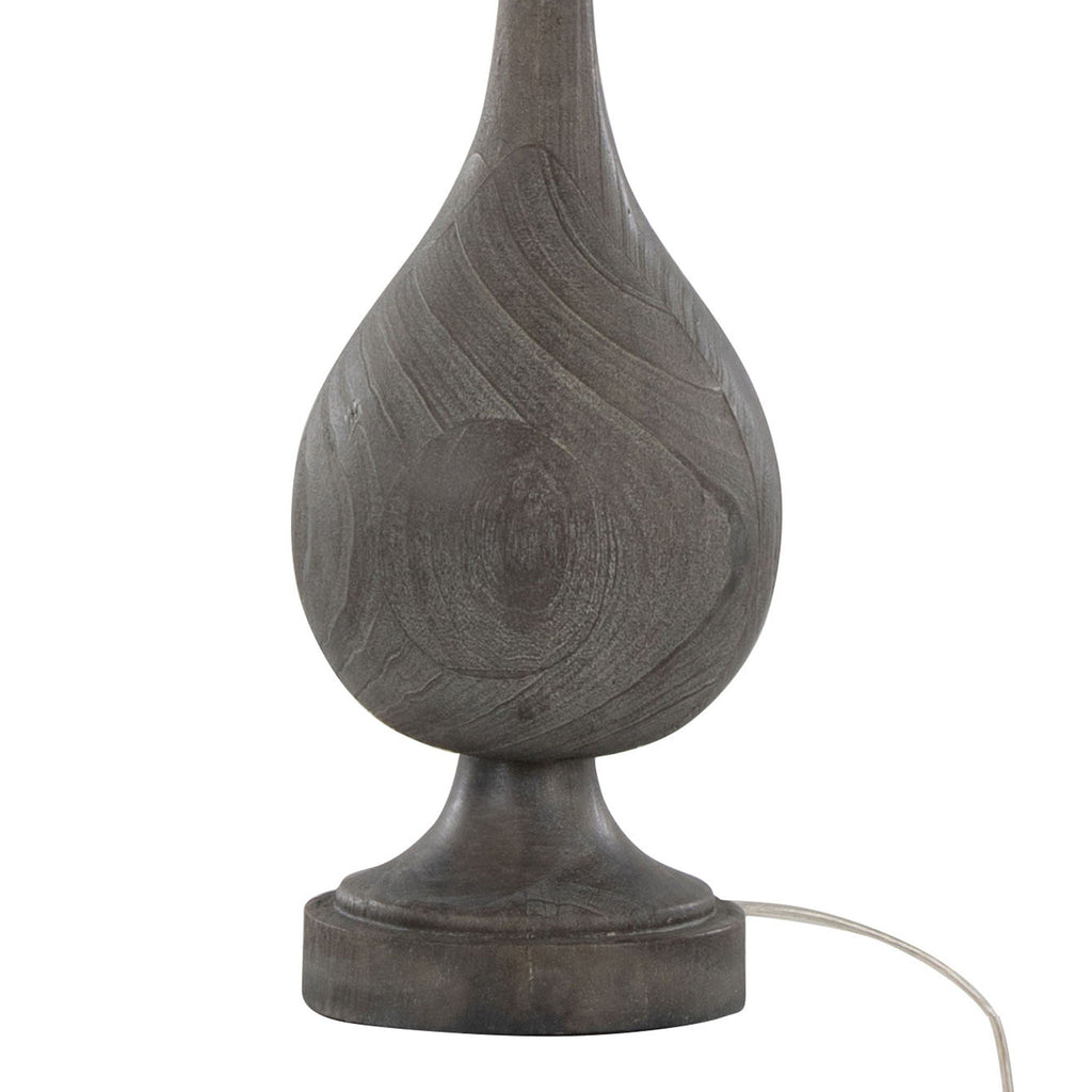 Cipolla Farmhouse Table Lamp Set | Faux Wood Teardrop Table Lamp Set of 2