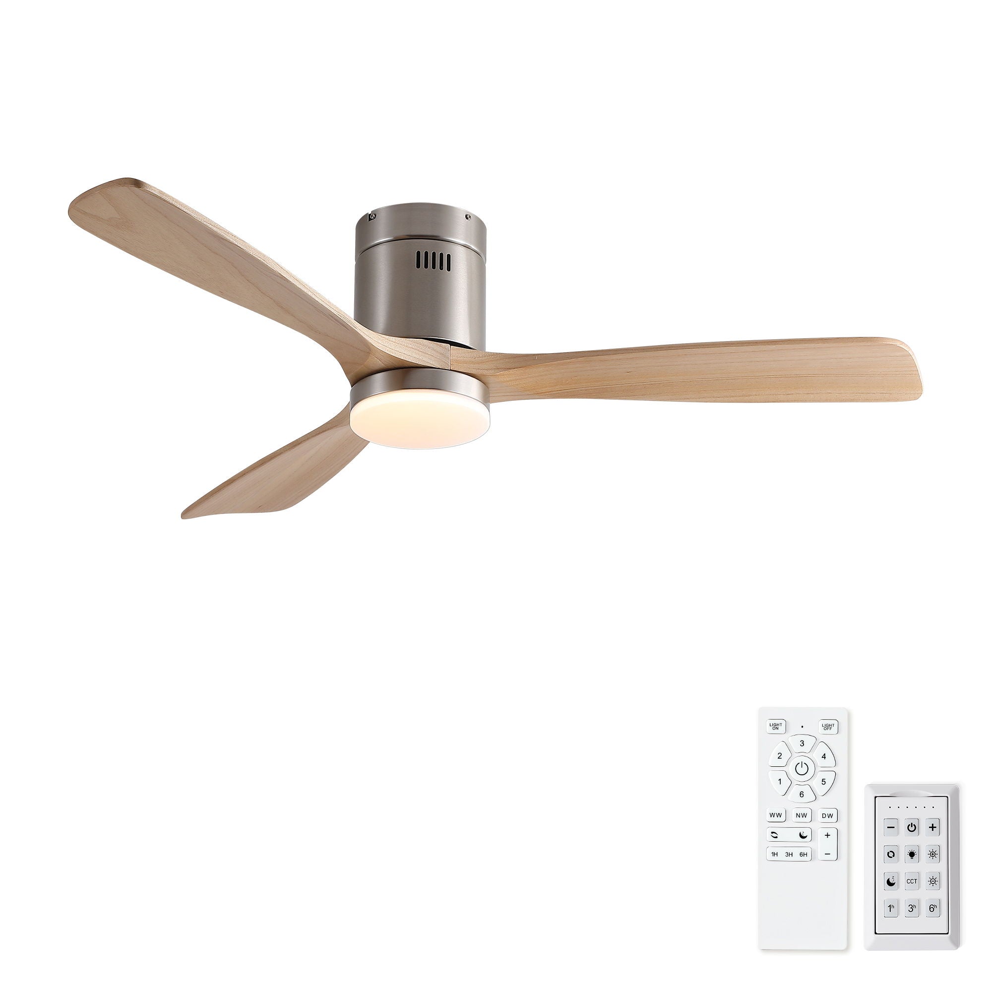 Low Profile LED Ceiling Fan | Flush Mount Ceiling Fan with Integrated Light