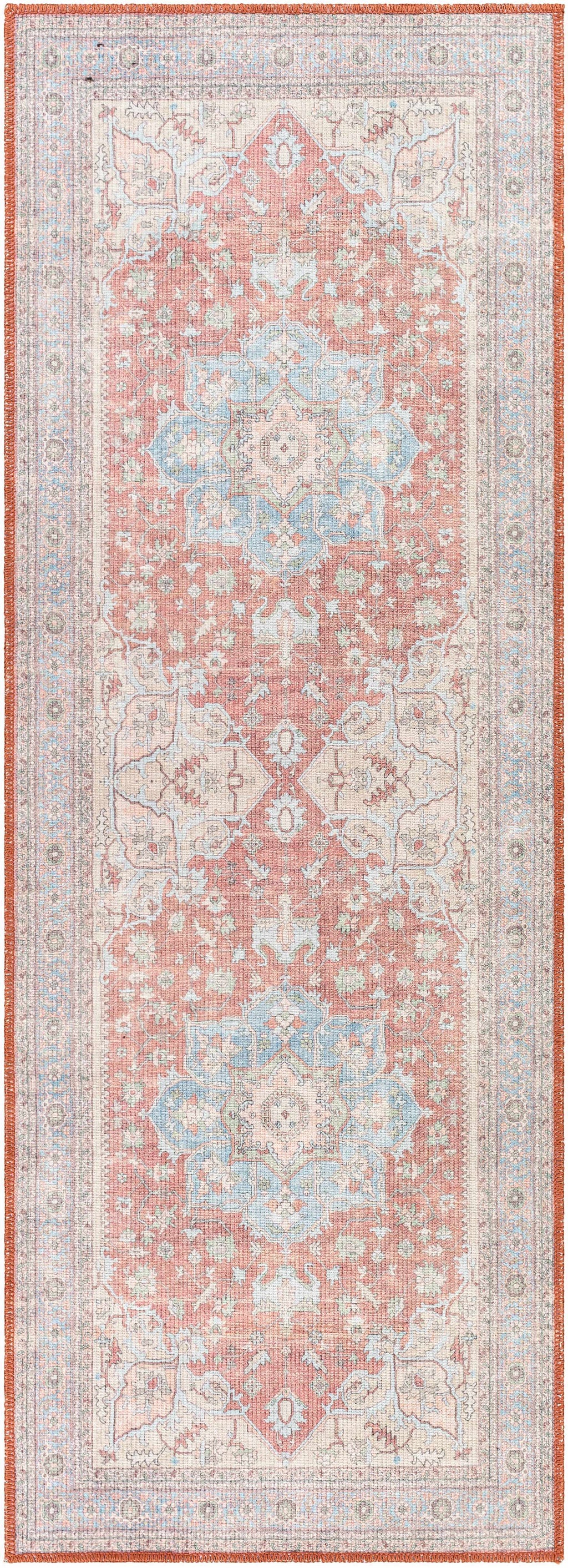Bagamanoc Brown Medallion Washable Area Rug | Persian & Turkish-Inspired Design – Hauteloom