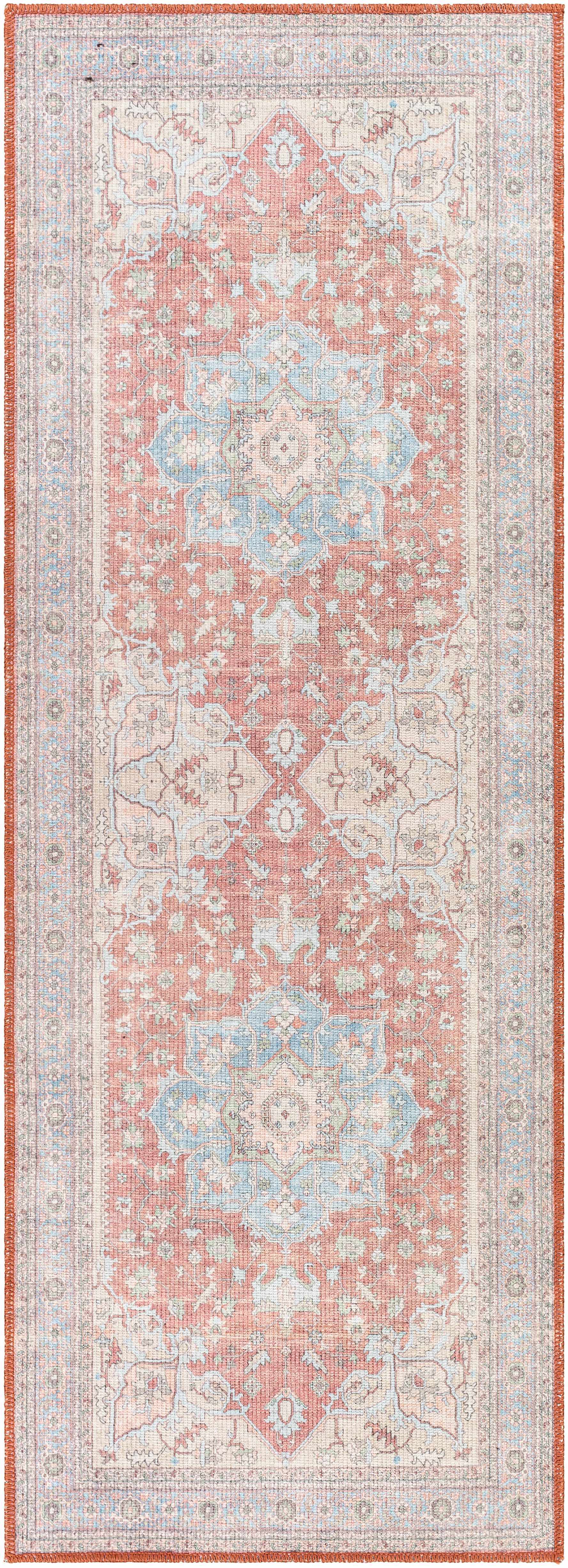 Bagamanoc Brown Medallion Washable Area Rug | Persian & Turkish-Inspired Design – Hauteloom