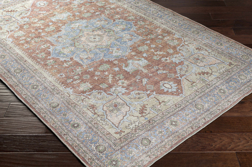 Bagamanoc Brown Medallion Washable Area Rug | Persian & Turkish-Inspired Design – Hauteloom