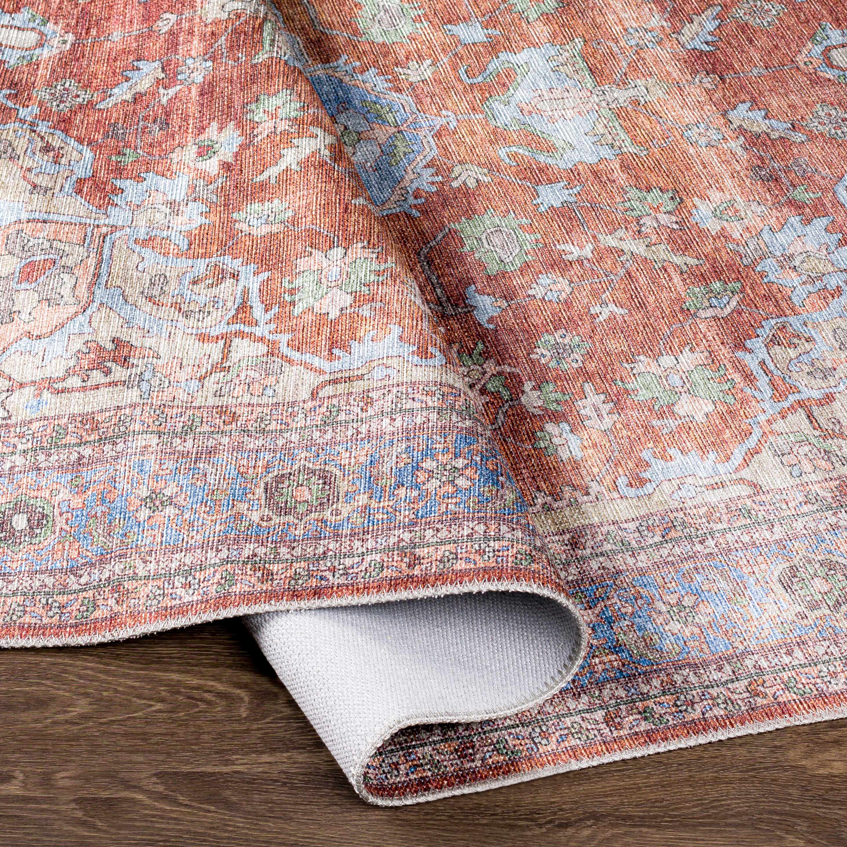 Bagamanoc Brown Medallion Washable Area Rug | Persian & Turkish-Inspired Design – Hauteloom