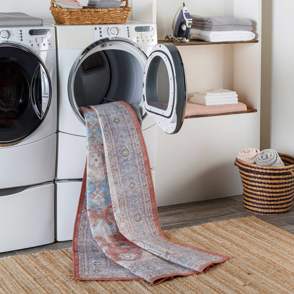 Bagamanoc Brown Medallion Washable Area Rug | Persian & Turkish-Inspired Design – Hauteloom