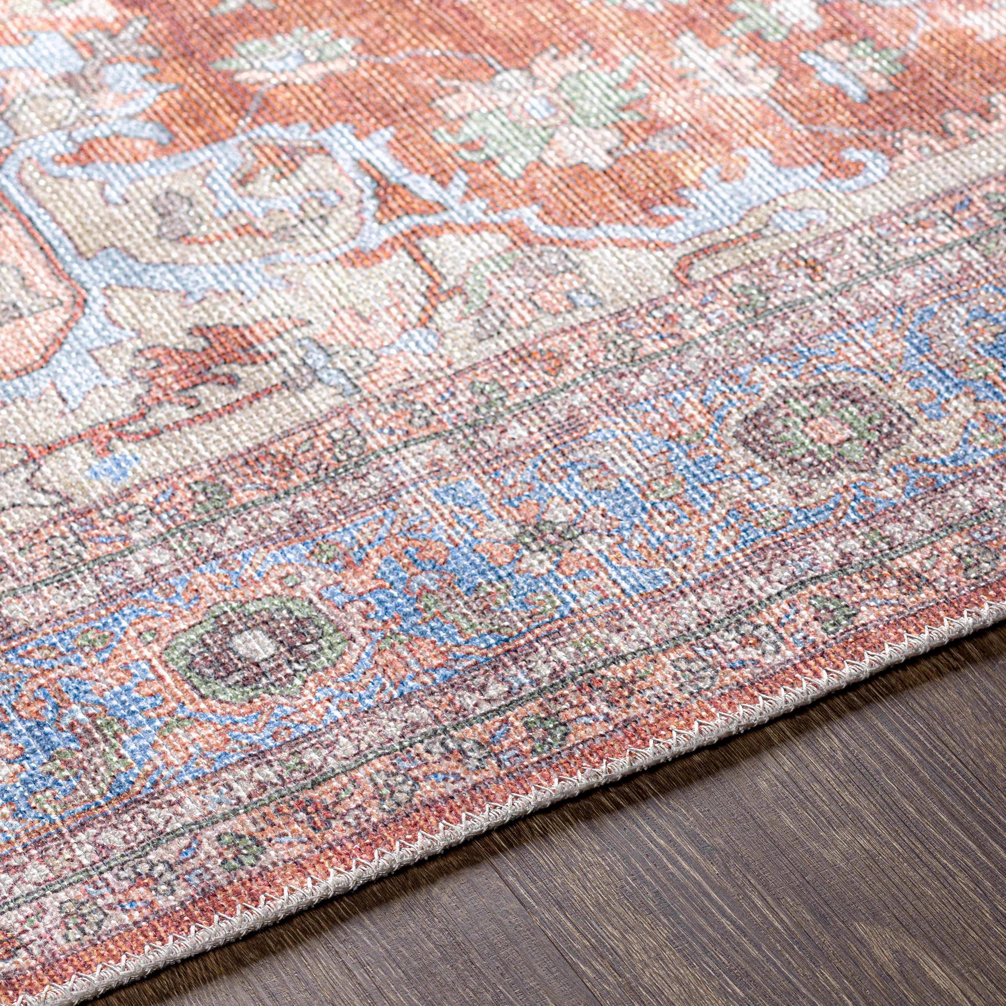 Bagamanoc Brown Medallion Washable Area Rug | Persian & Turkish-Inspired Design – Hauteloom