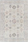 Beckett Beige Vintage Washable Area Rug | Aztec-Inspired Design