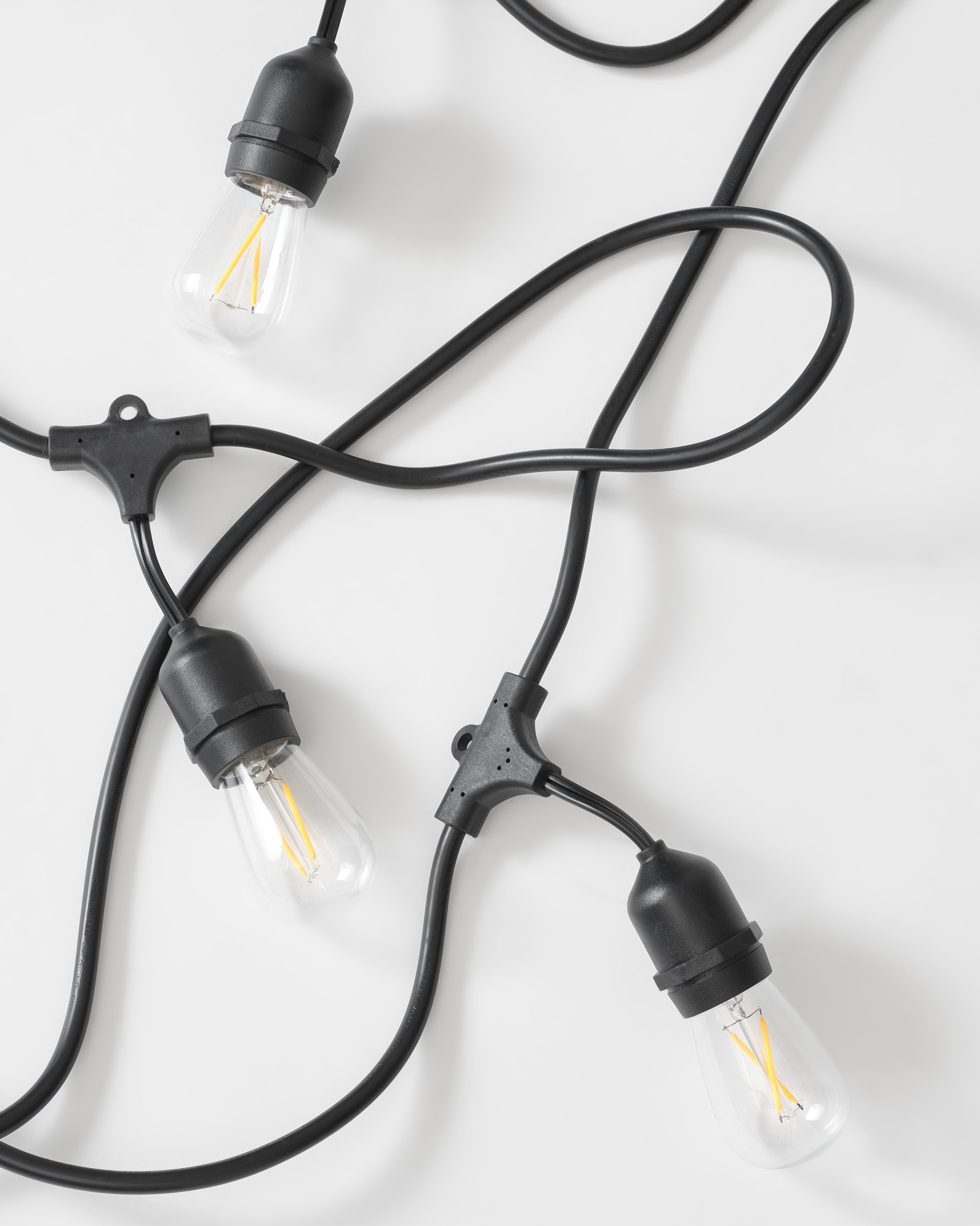 Ambience Pro Plug-in String Lights | Vintage Edison-Style Patio LED