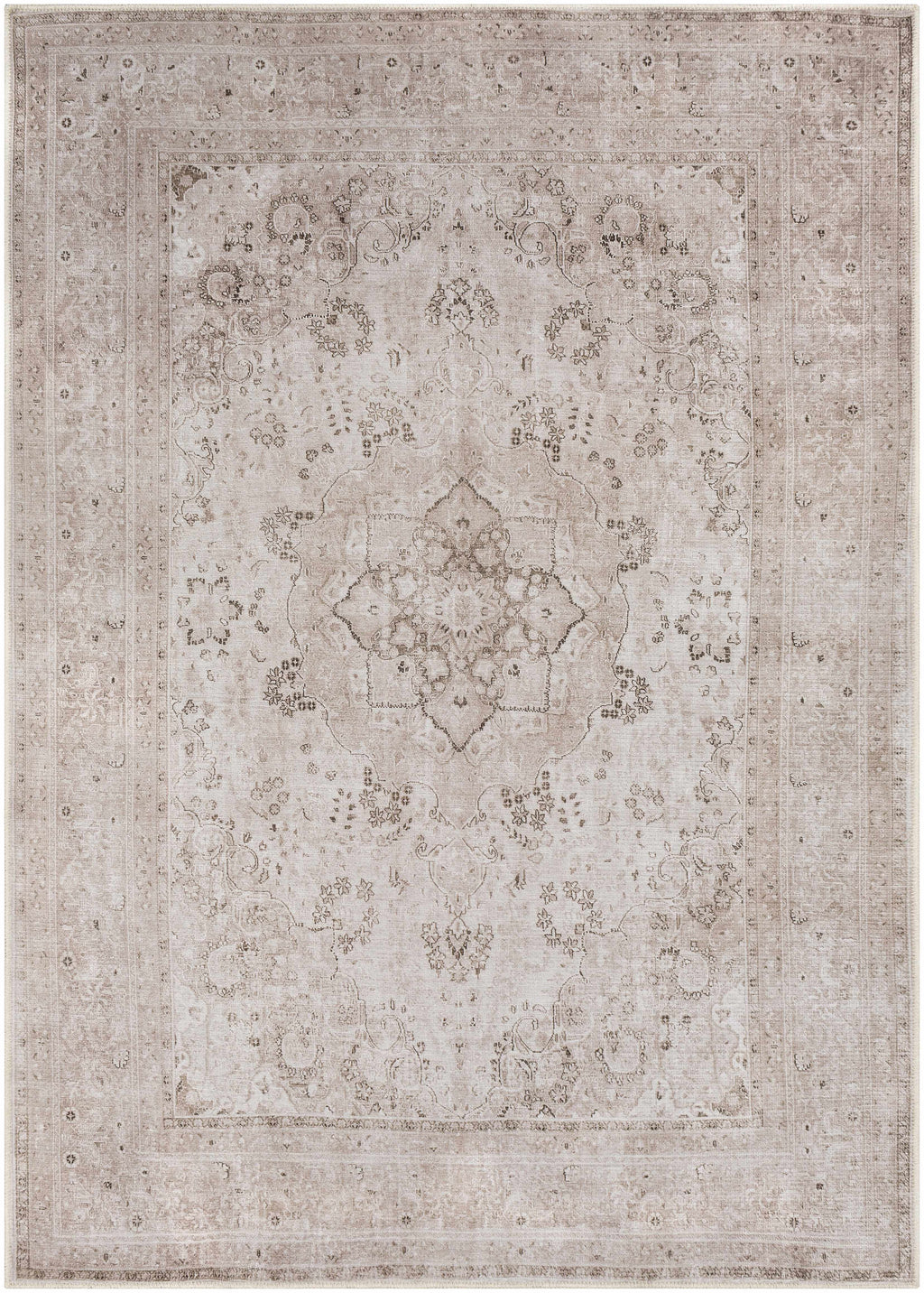 Bethany Washable Area Rug | Persian-Inspired Distressed Design – Hauteloom