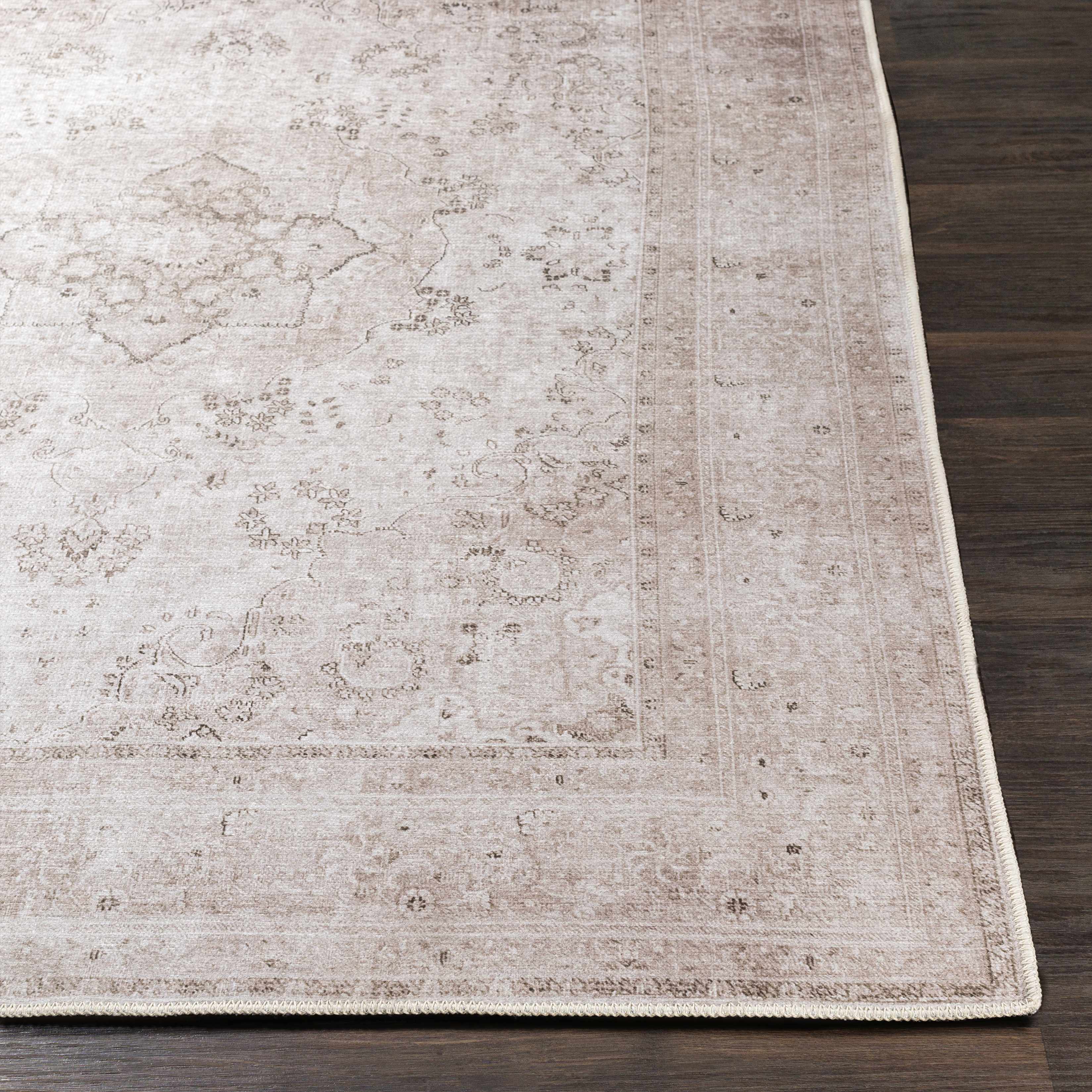 Bethany Washable Area Rug | Persian-Inspired Distressed Design – Hauteloom