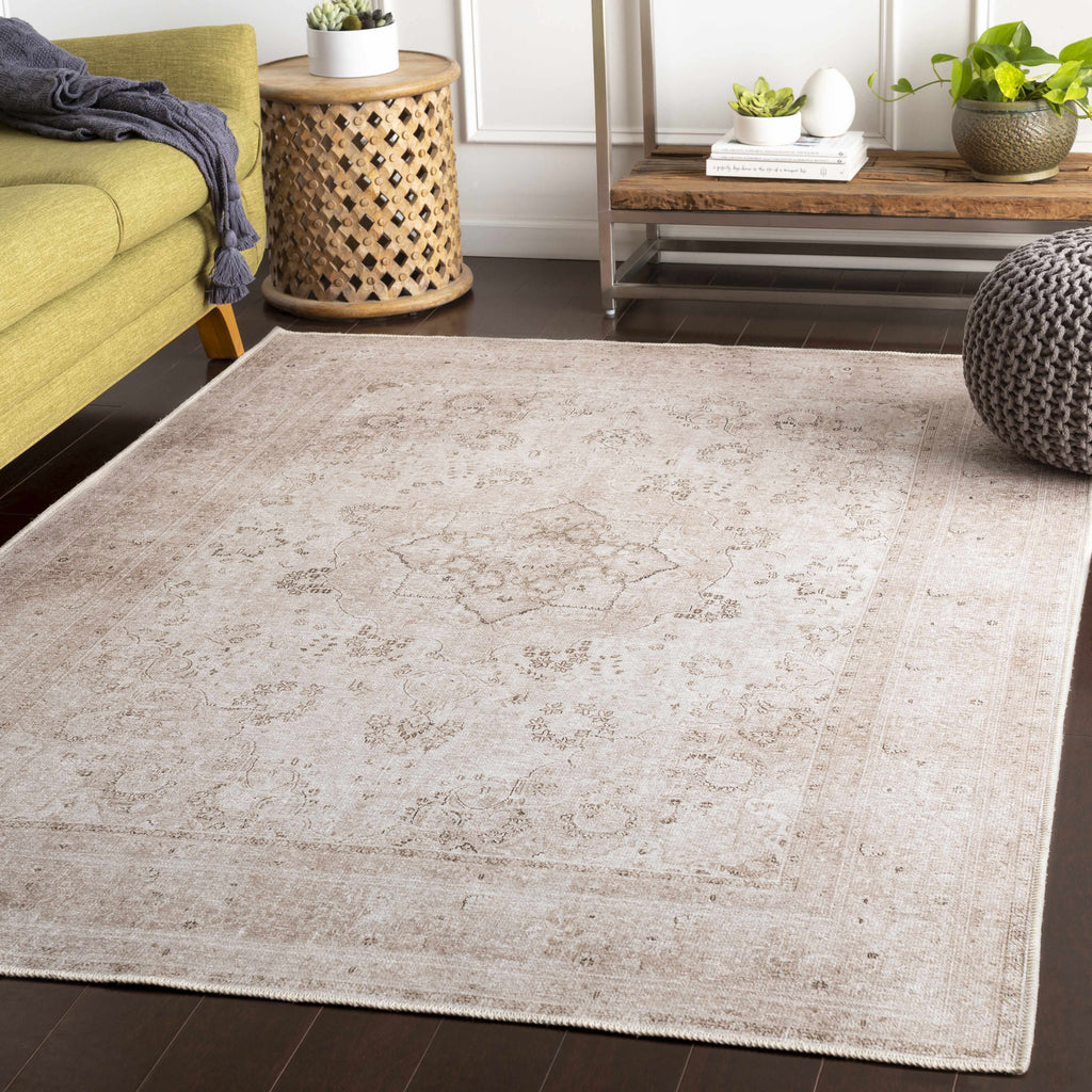 Bethany Washable Area Rug | Persian-Inspired Distressed Design – Hauteloom