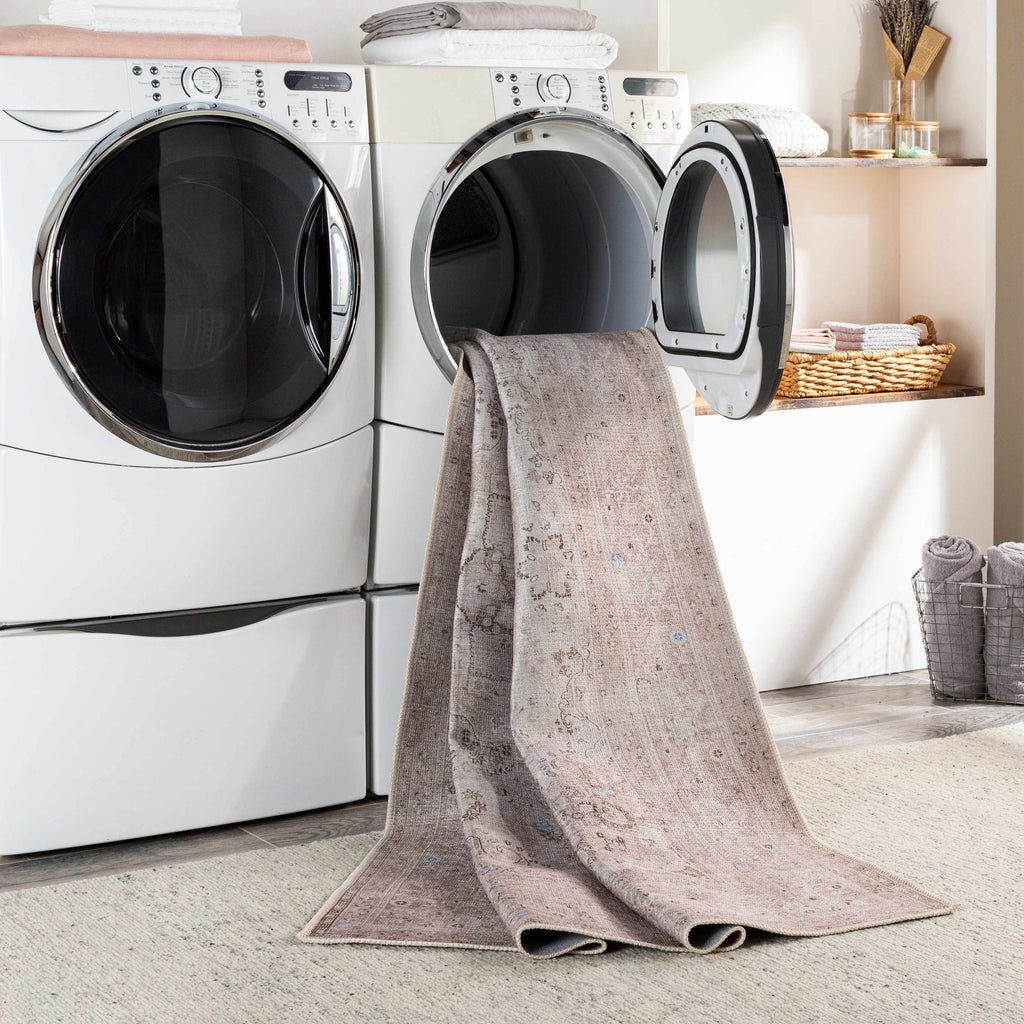 Bethany Washable Area Rug | Persian-Inspired Distressed Design – Hauteloom