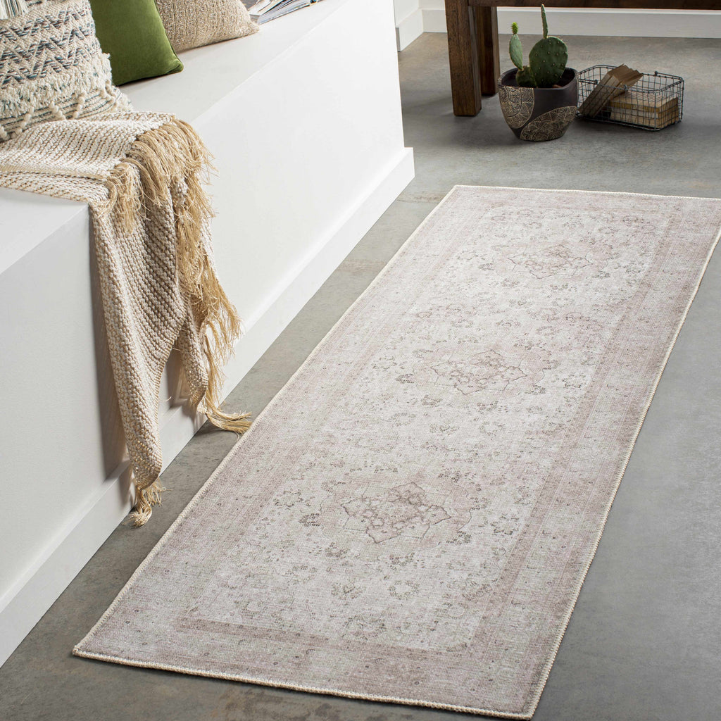 Bethany Washable Area Rug | Persian-Inspired Distressed Design – Hauteloom