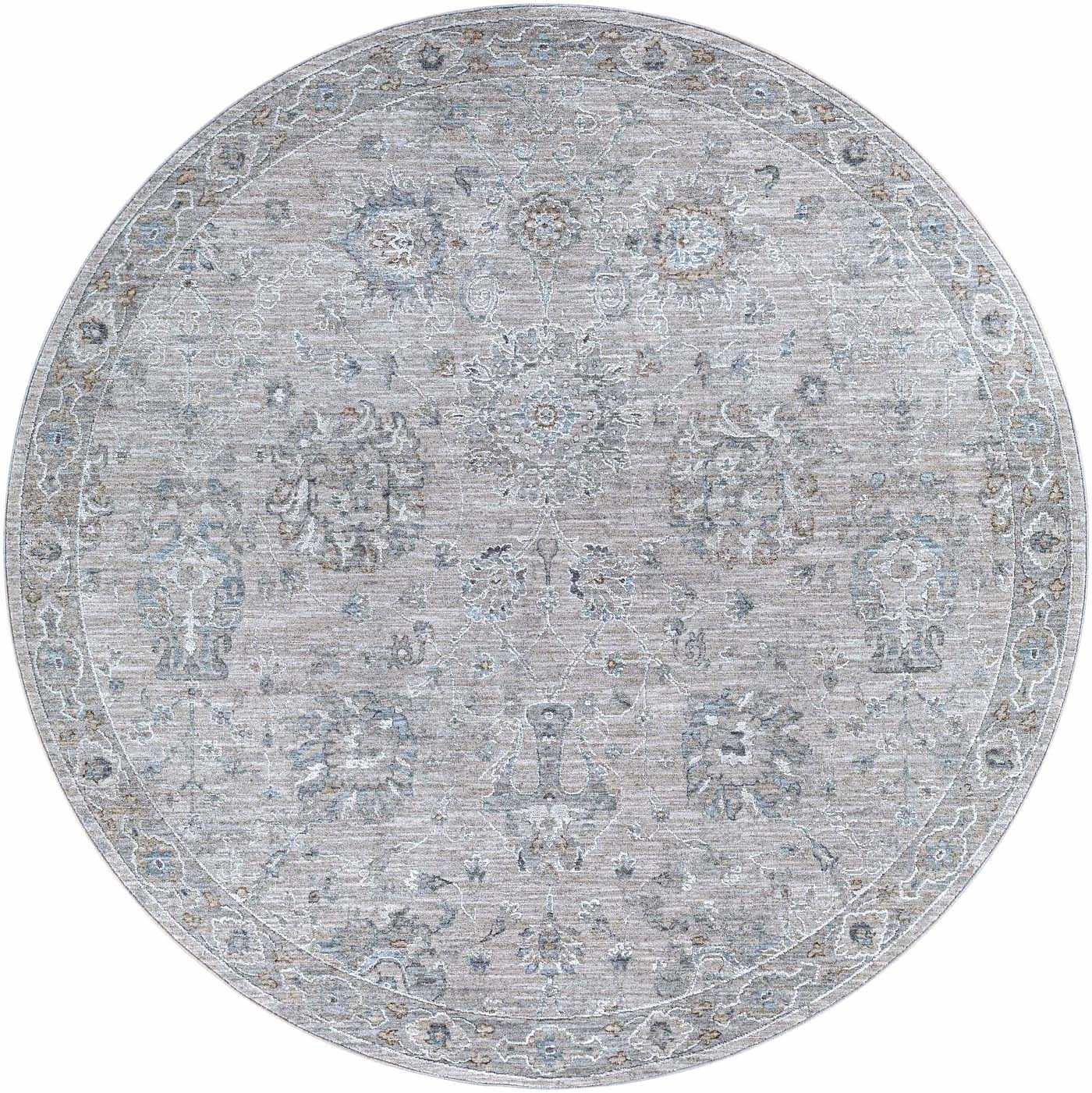 Albuquerque Distressed Area Rug | Beige, Gray & Blue Tones