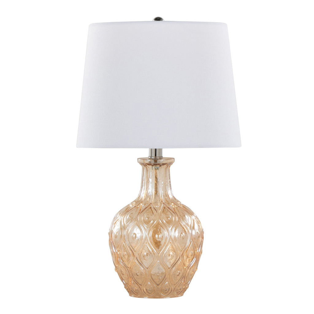 Gloria Glass Jug Table Lamp Set | Textured Glass Table Lamp Set of 2