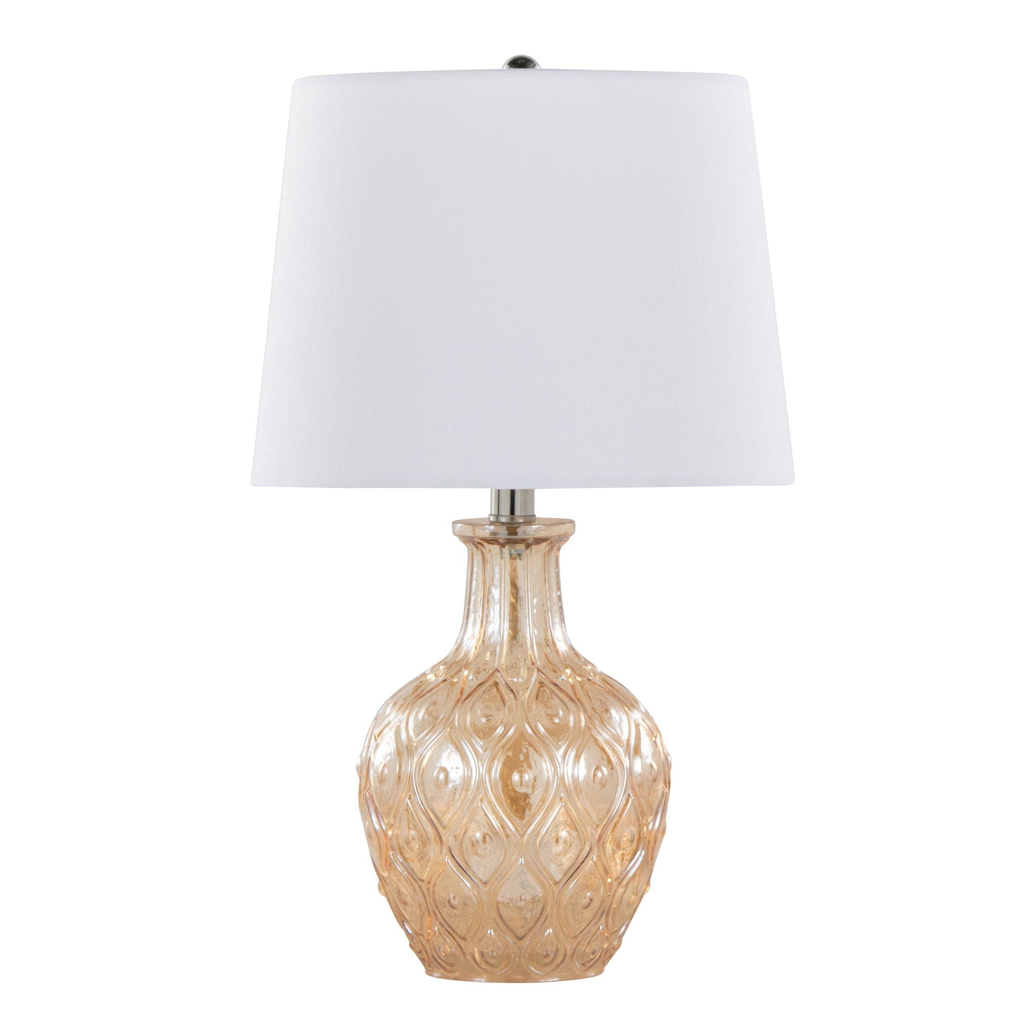Gloria Glass Jug Table Lamp Set | Textured Glass Table Lamp Set of 2