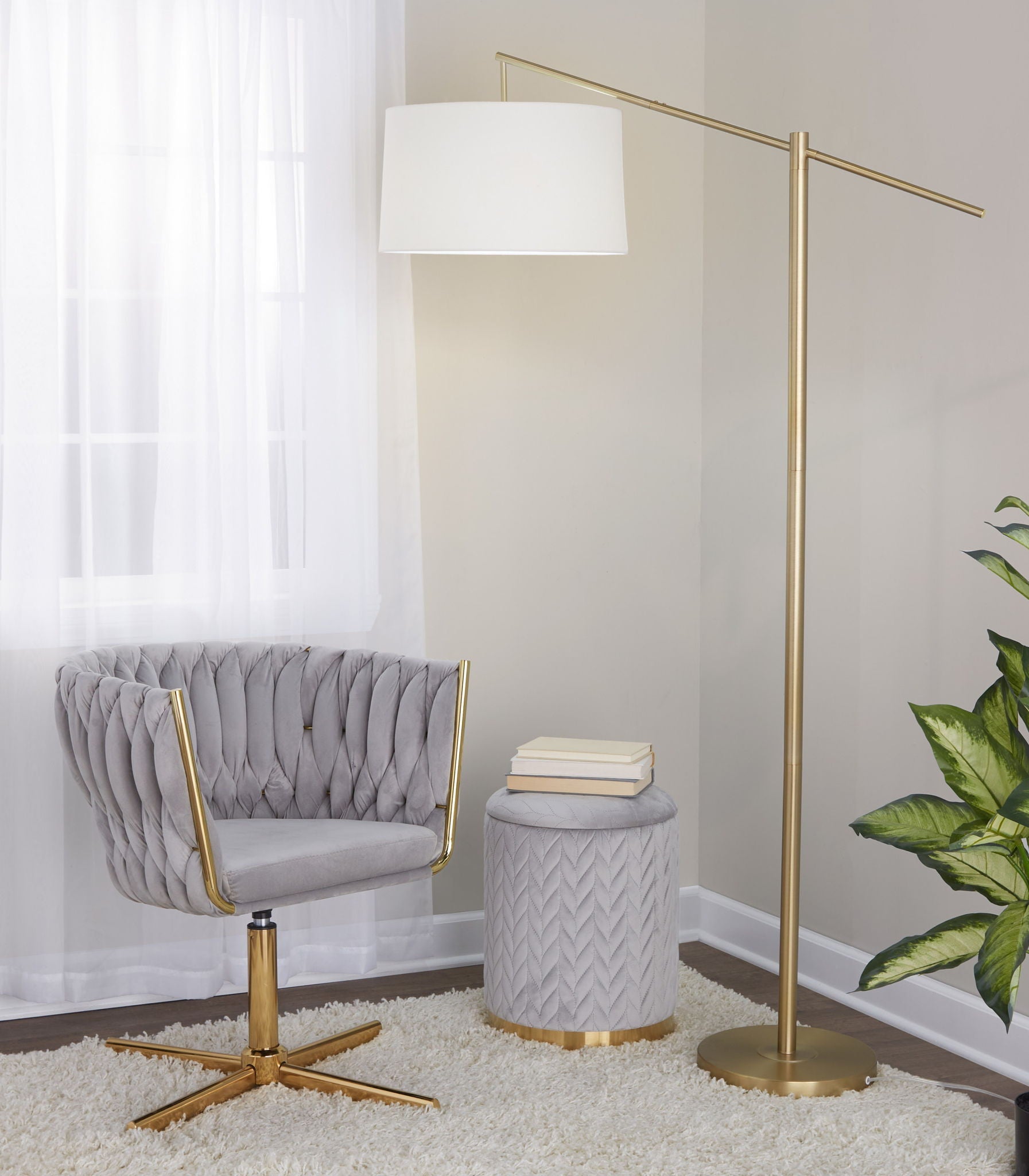Casper Angular Floor Lamp | Slim Contemporary Angular Floor Lamp