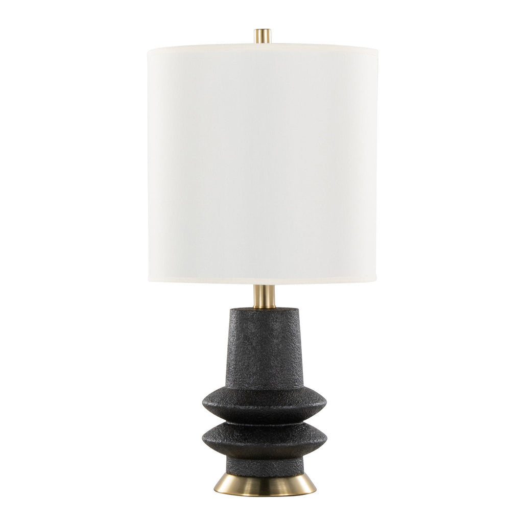 Lloyd Matte Table Lamp Set | Polyresin & Brass Accent Table Lamp Set of 2