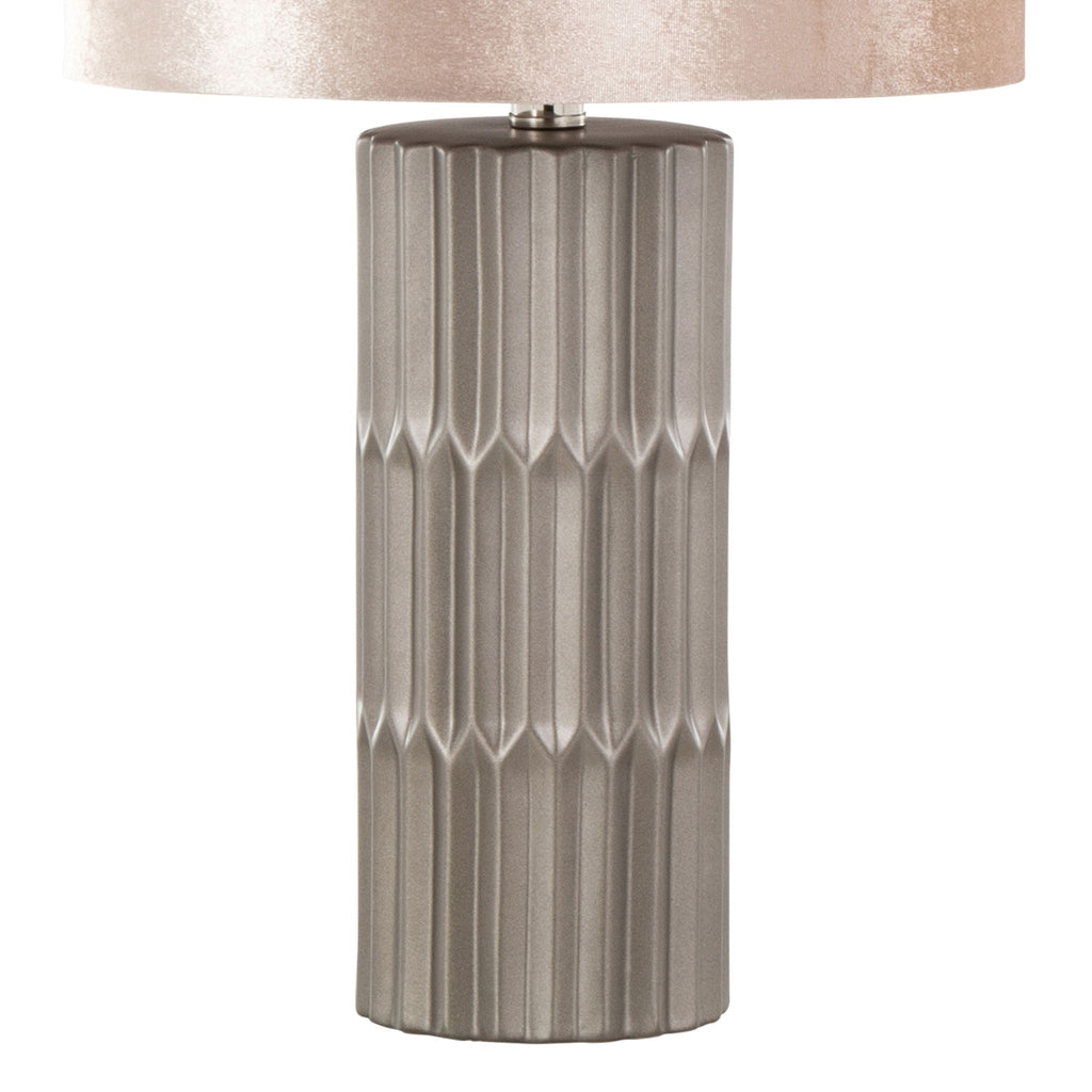 Tania Metallic Ceramic Table Lamp | Contemporary Metallic Finish Table Lamp