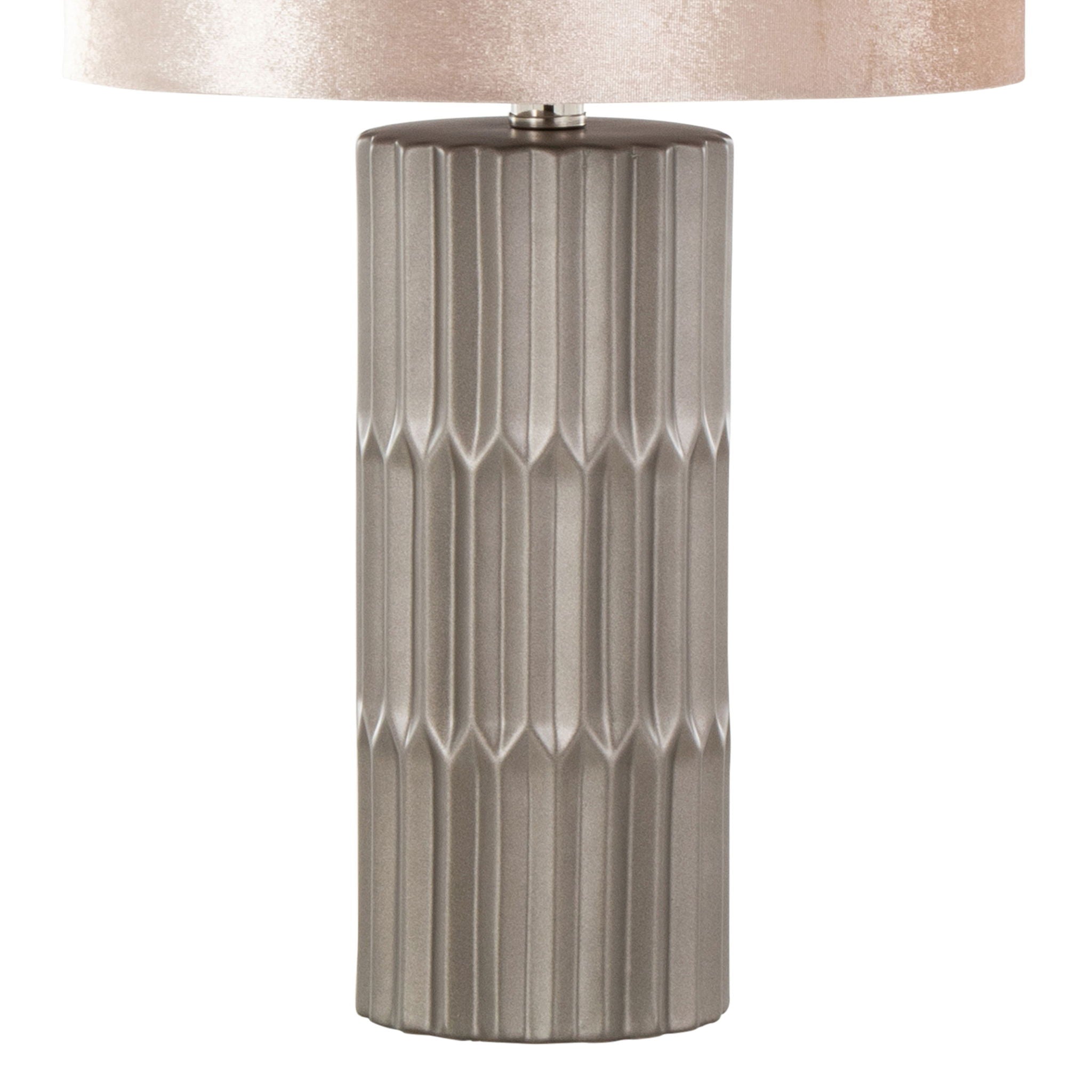 Tania Metallic Ceramic Table Lamp | Contemporary Metallic Finish Table Lamp
