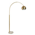 Oasis Long Arm Floor Lamp | Adjustable Brass Arm & Marble Base Floor Lamp