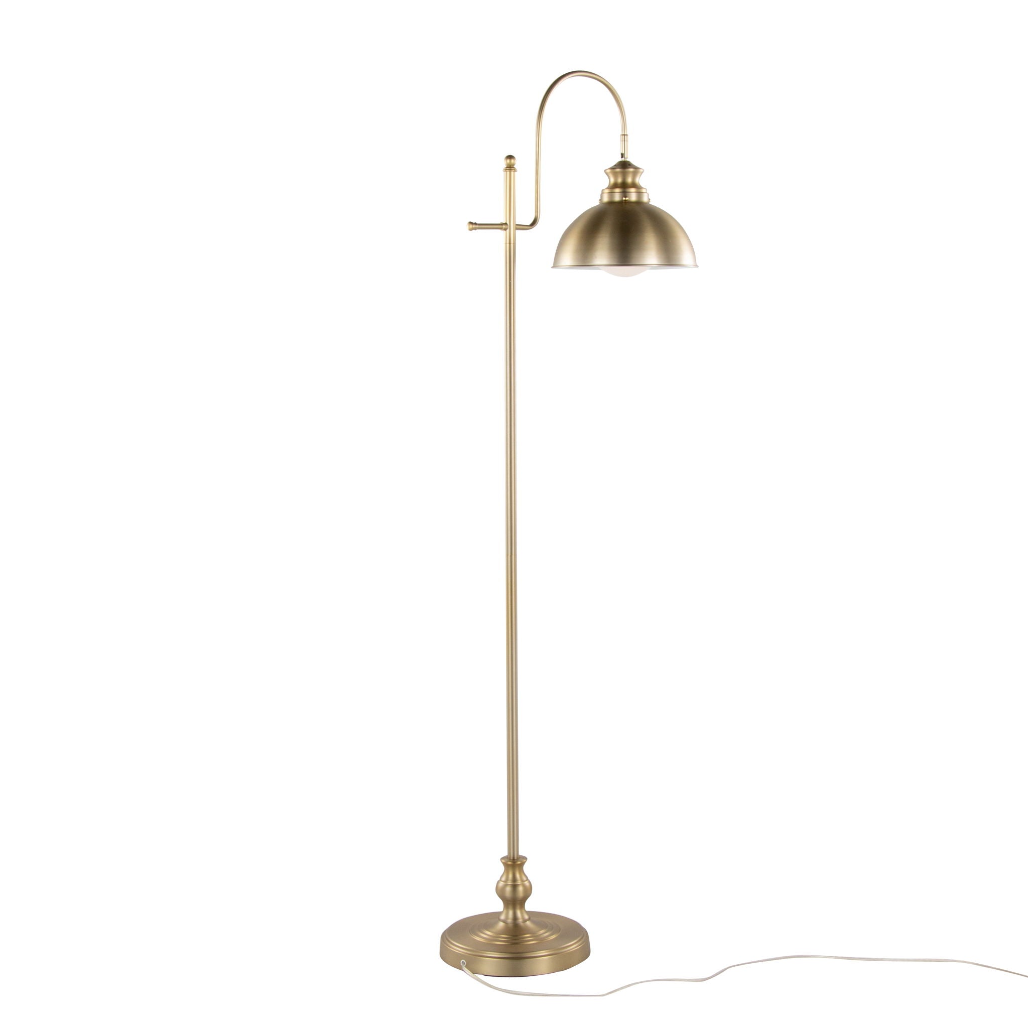 Emery Arc Floor Lamp | Arched Dome Shade Contemporary Floor Lamp