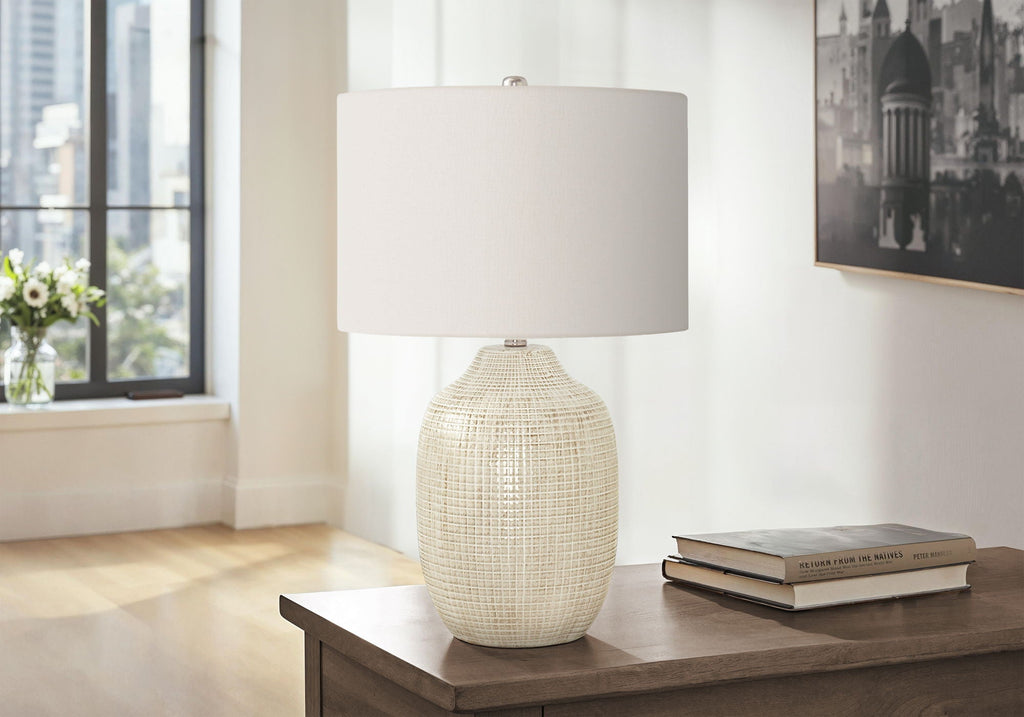 Table Lamp, Lighting, Ceramic, Contemporary - Cream