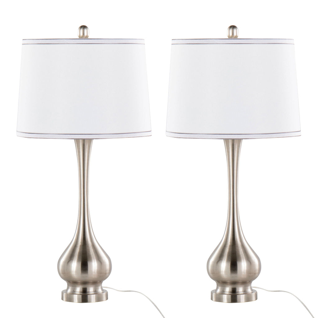 Cairo Table Lamp Set | Bulbous Base Contemporary Table Lamp Set of 2