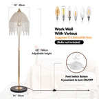 3-Light Elegant Crystal Floor Lamp