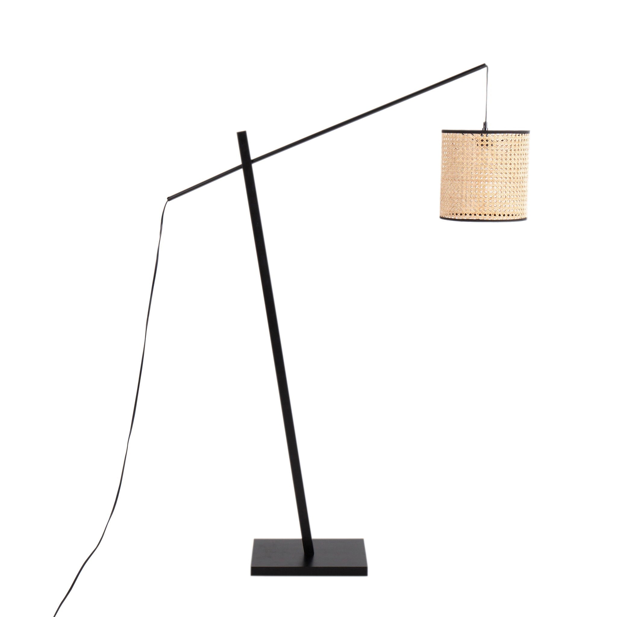 Arturo Wood Base Floor Lamp | Contemporary Wood & Metal Floor Lamp