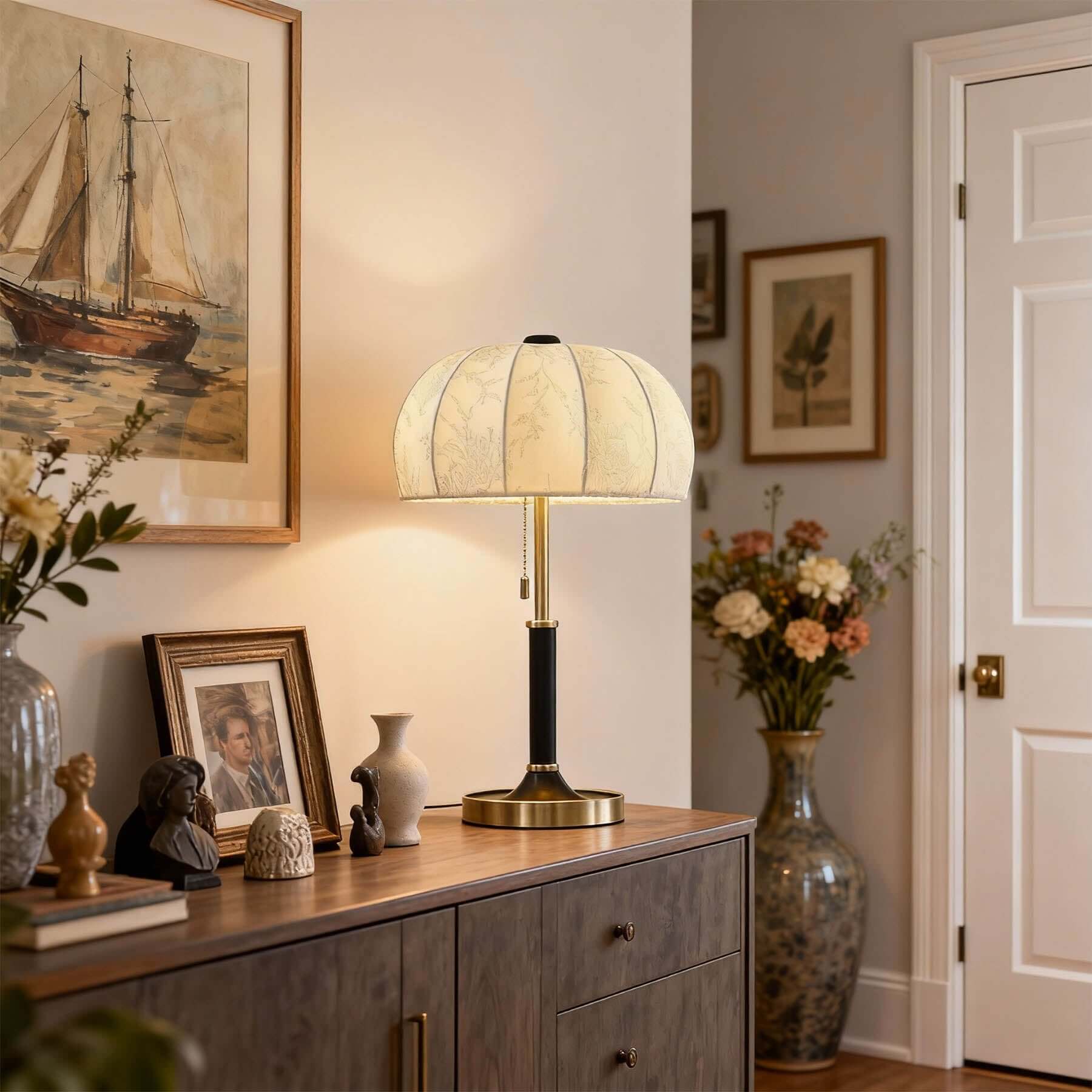 Balixo Contemporary Table Lamp | Wood & Metal Two-Tone Design