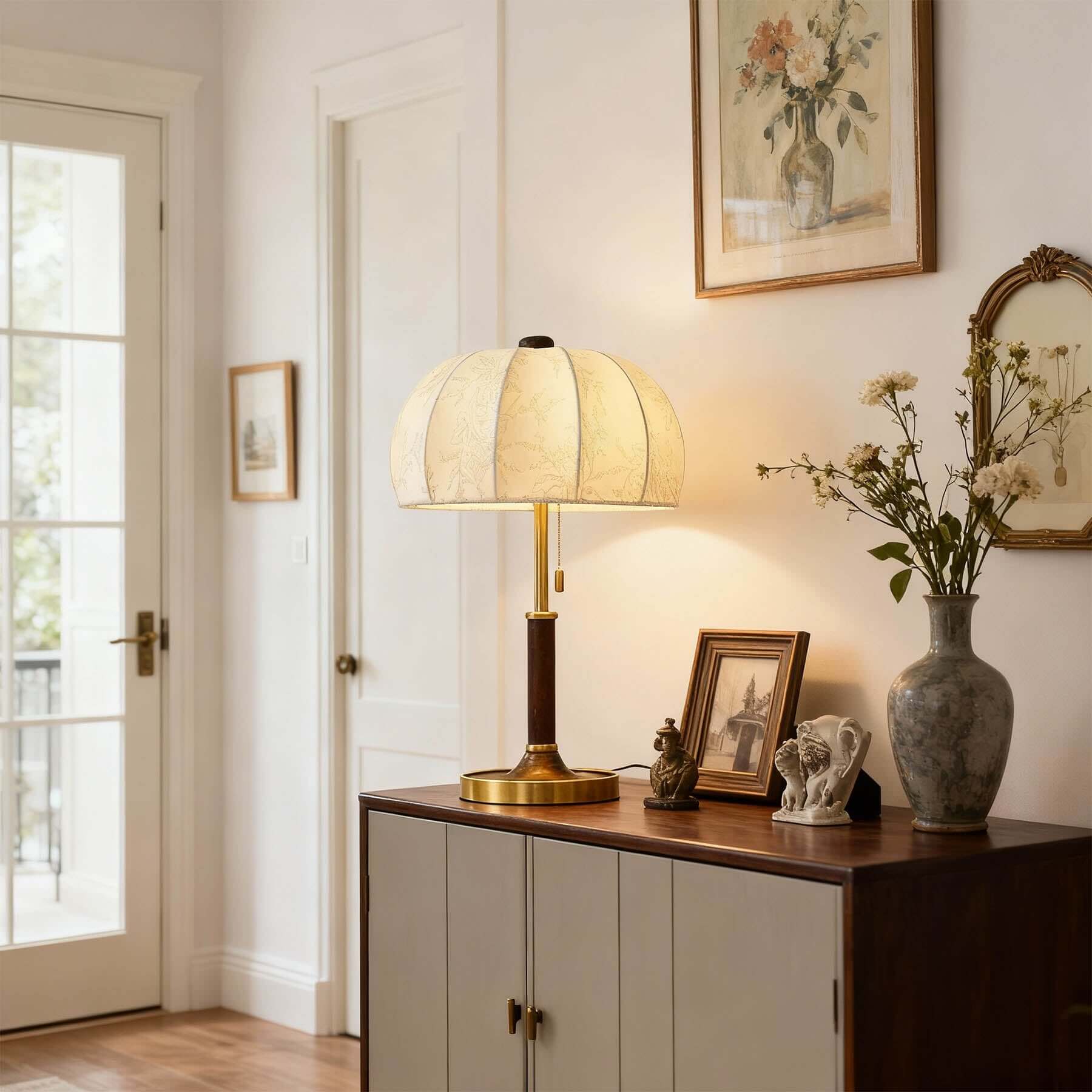 Balixo Contemporary Table Lamp | Wood & Metal Two-Tone Design