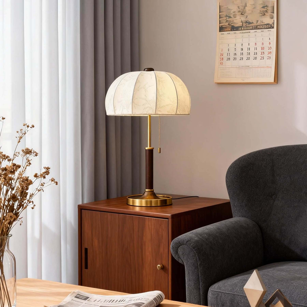 Balixo Contemporary Table Lamp | Wood & Metal Two-Tone Design