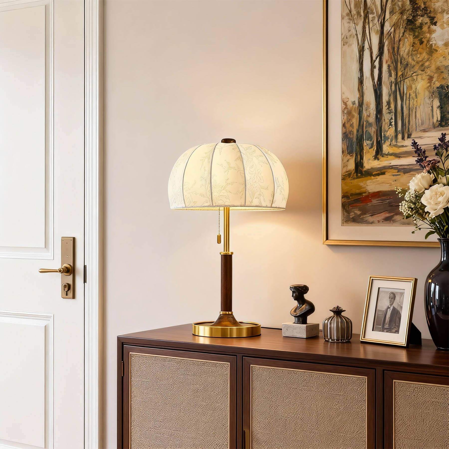Balixo Contemporary Table Lamp | Wood & Metal Two-Tone Design
