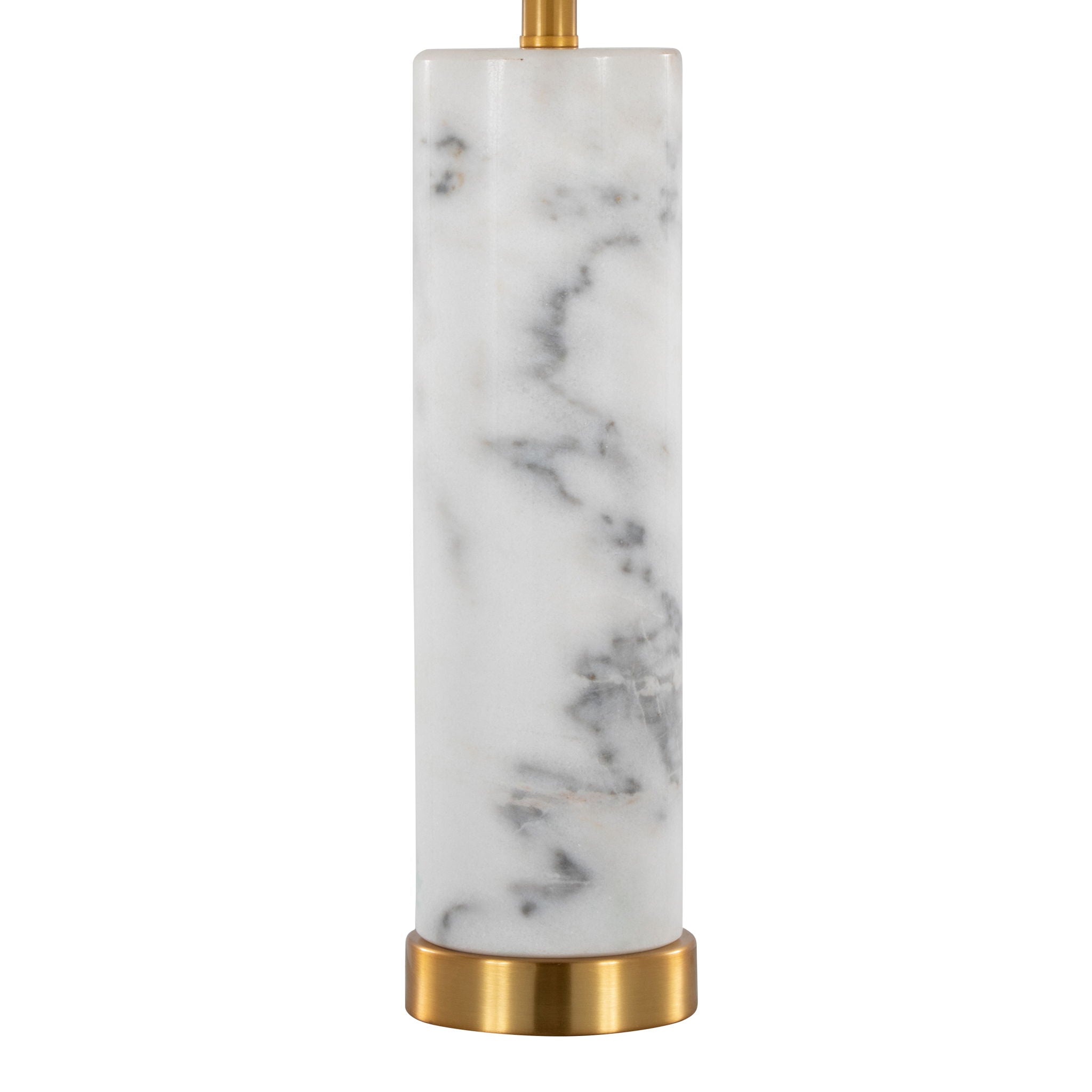 Marabella Marble Table Lamp Set | White Marble & Brass Table Lamp Set of 2
