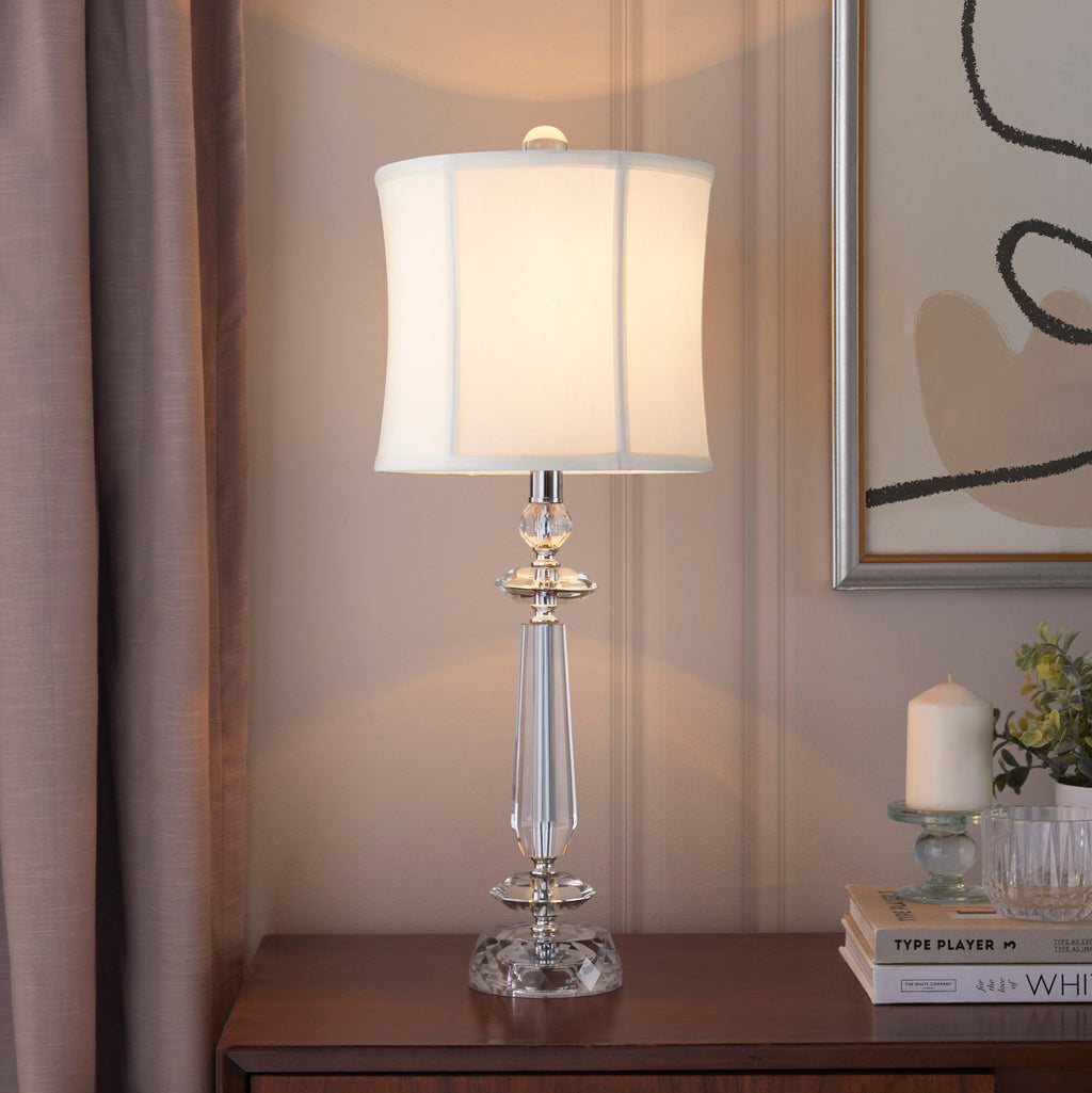 Karat Crystal Table Lamp Set | Faceted Crystal Table Lamp Set of 2
