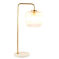 Haven Clear Glass Table Lamp | Glass & Gold Metal Contemporary Table Lamp