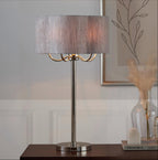 Lily 30" Contemporary Metal Table Lamp in Polished Nickel