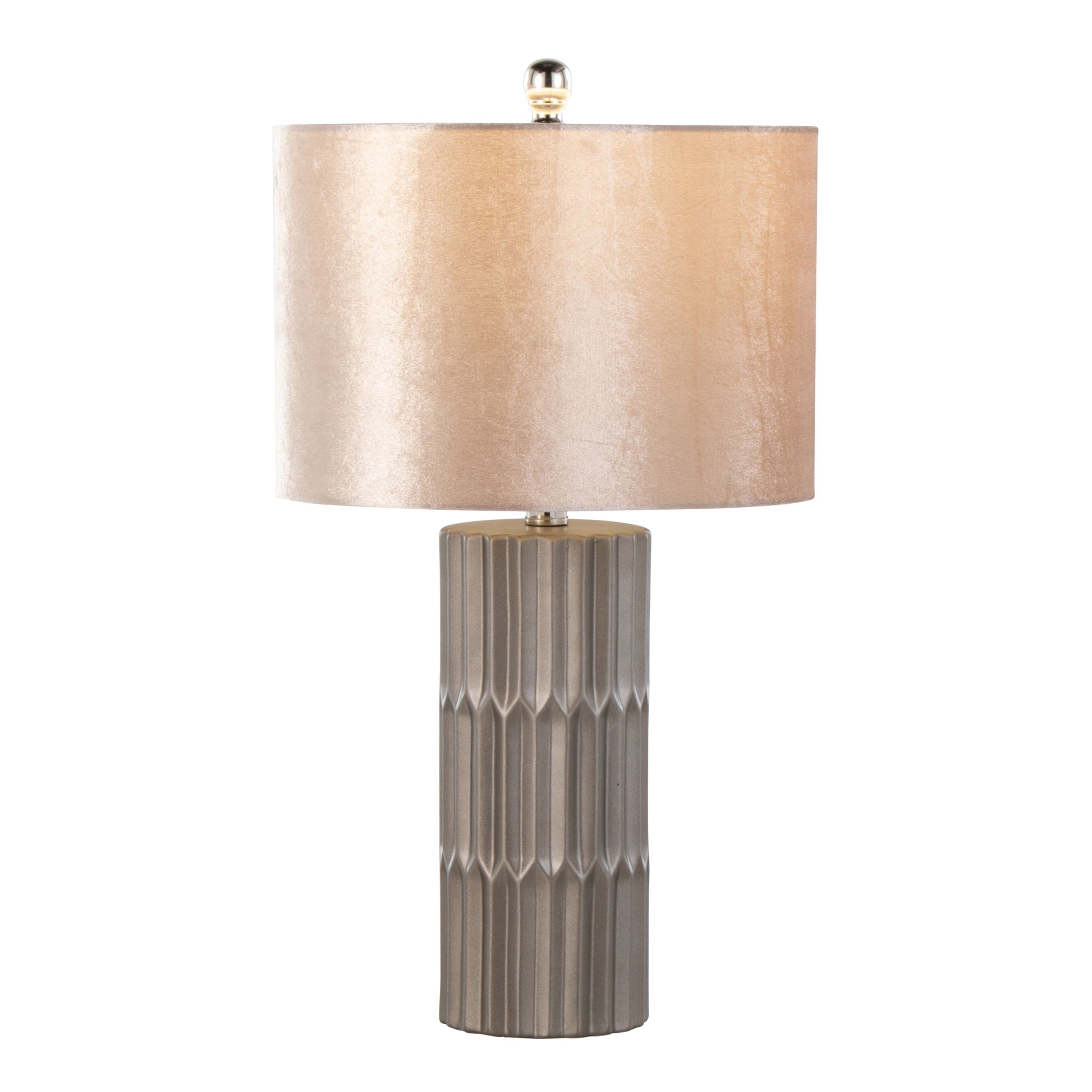 Tania Metallic Ceramic Table Lamp | Contemporary Metallic Finish Table Lamp