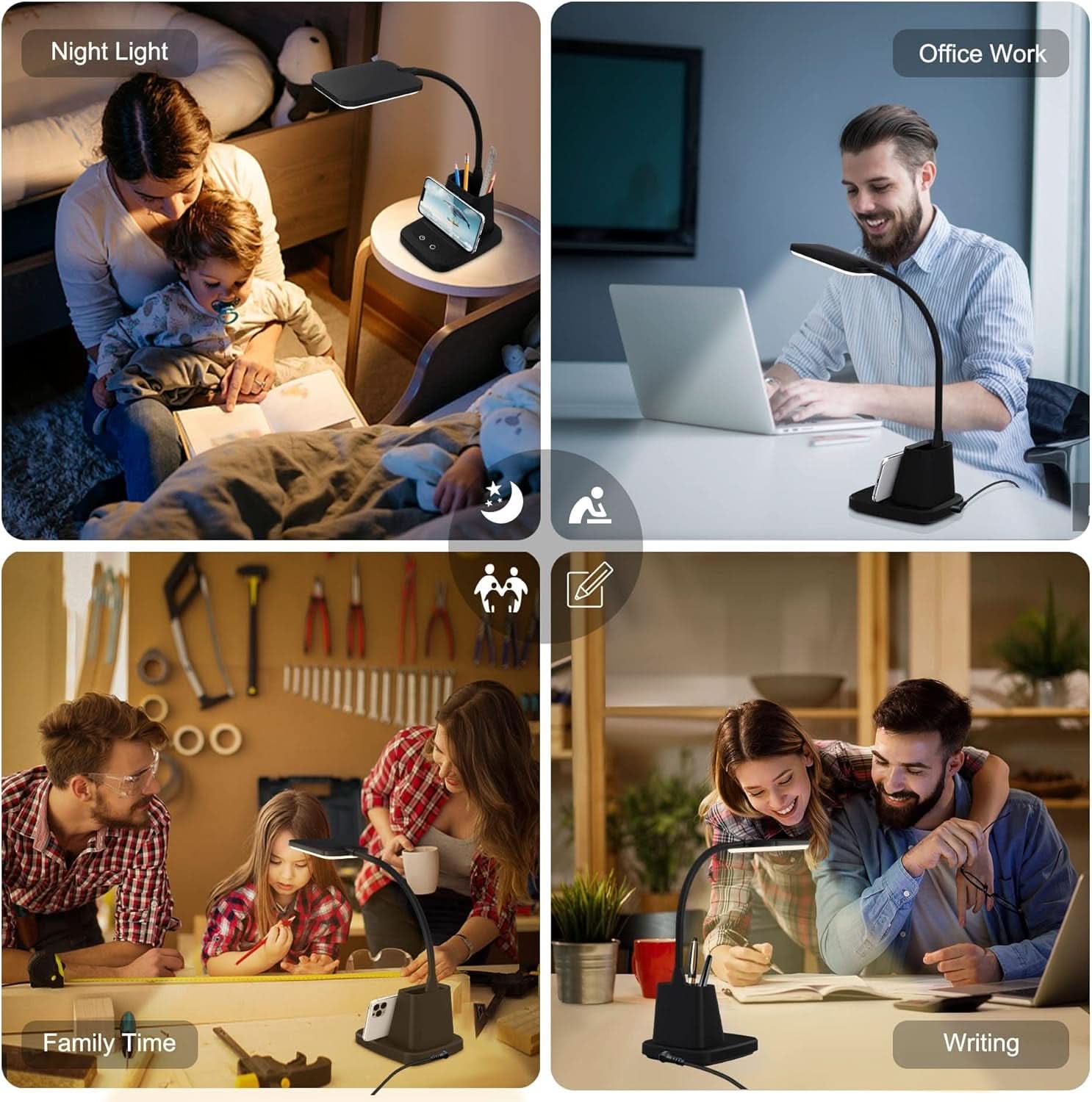 LED Desk Lamp With Wireless Charger