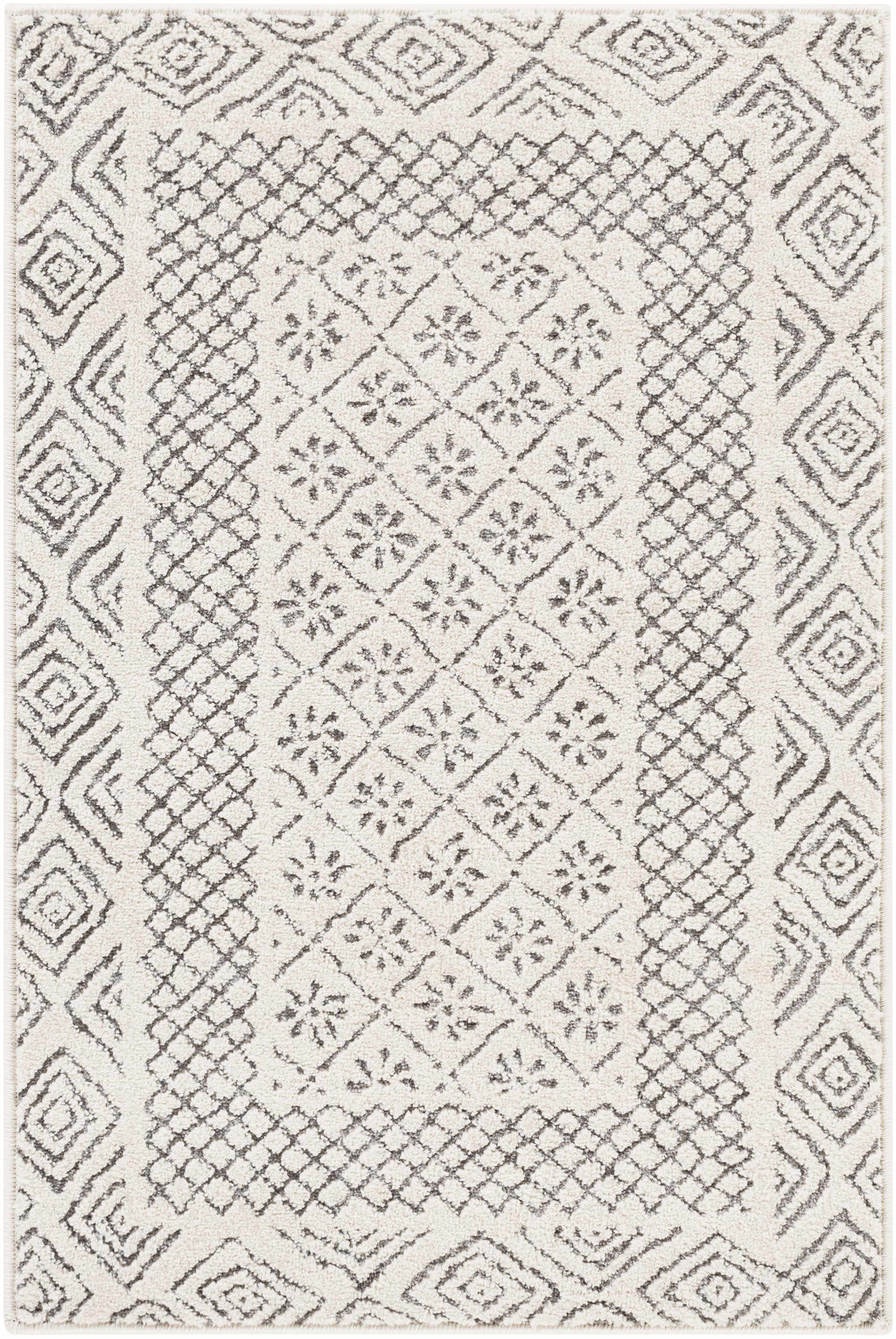 Burdette Soft Neutral Farmhouse Area Rug | Plush Comfort Underfoot – Hauteloom