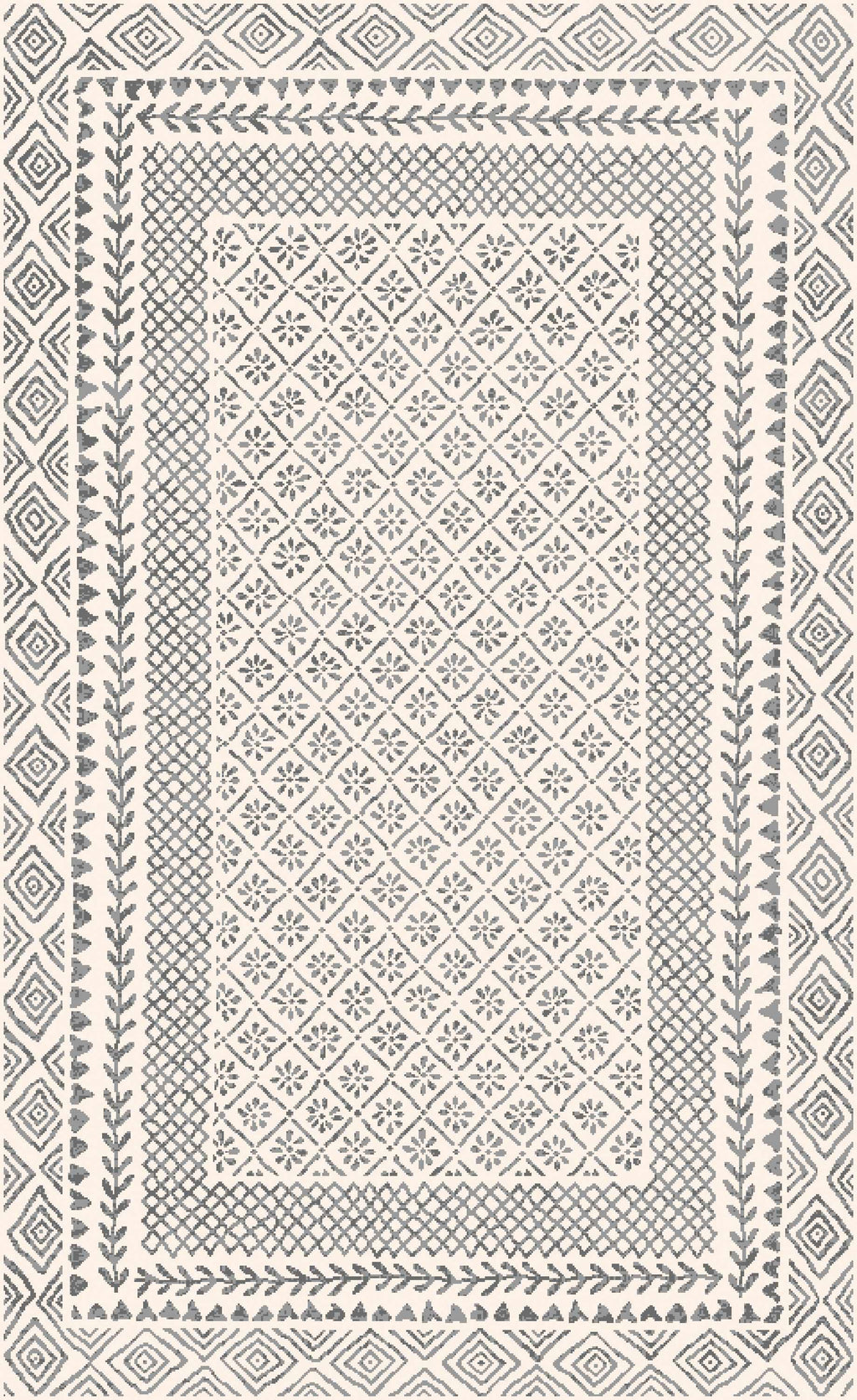 Burdette Soft Neutral Farmhouse Area Rug | Plush Comfort Underfoot – Hauteloom