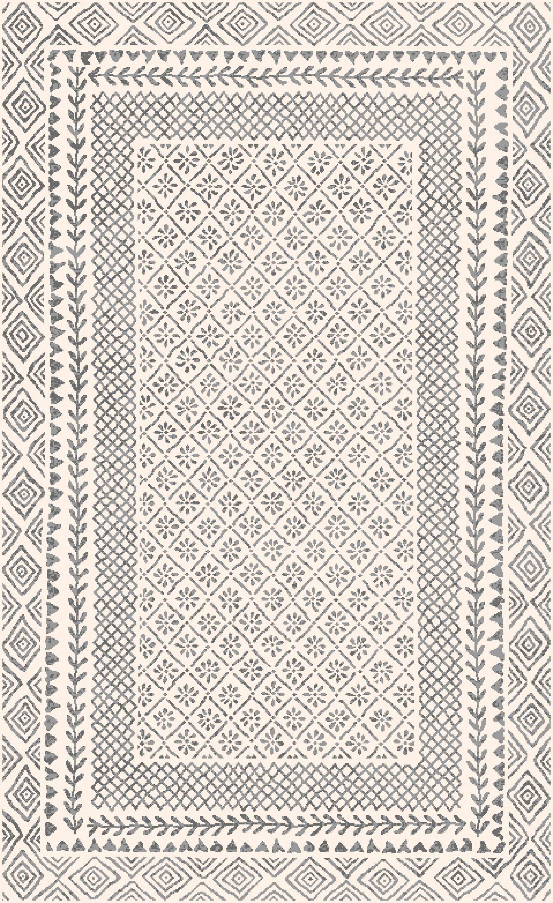 Burdette Soft Neutral Farmhouse Area Rug | Plush Comfort Underfoot – Hauteloom